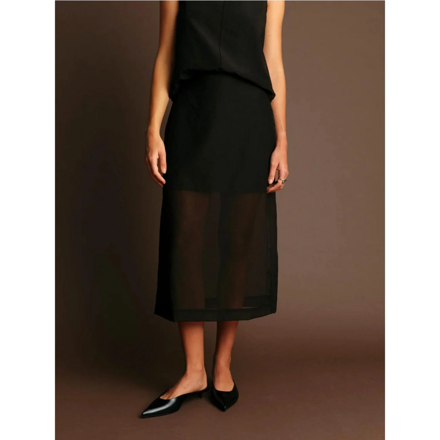 Hugh Sheer Skirt In Black