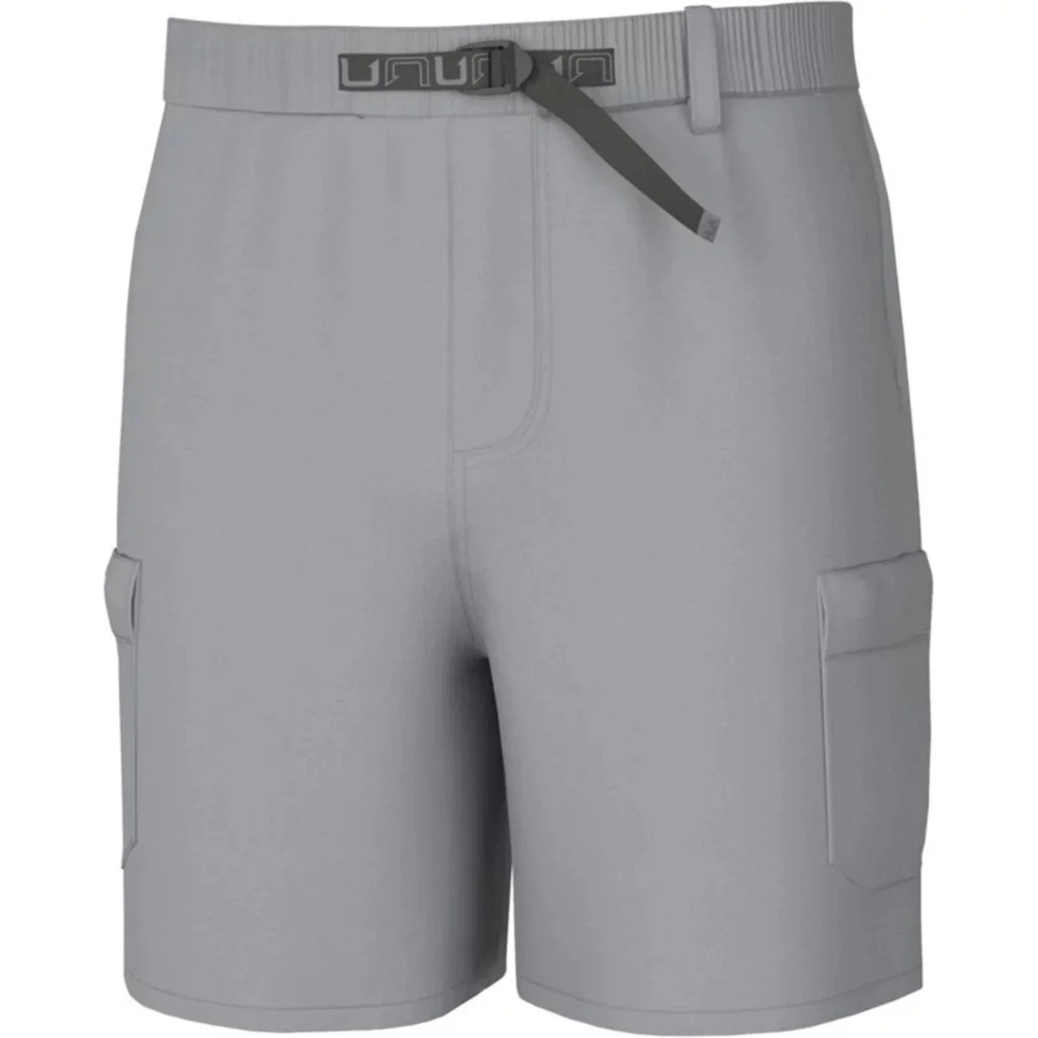 Huk Creekbed Cargo Shorts Men's Gray Stretch Belted Waist Fishing DSGL1139 - Image 2