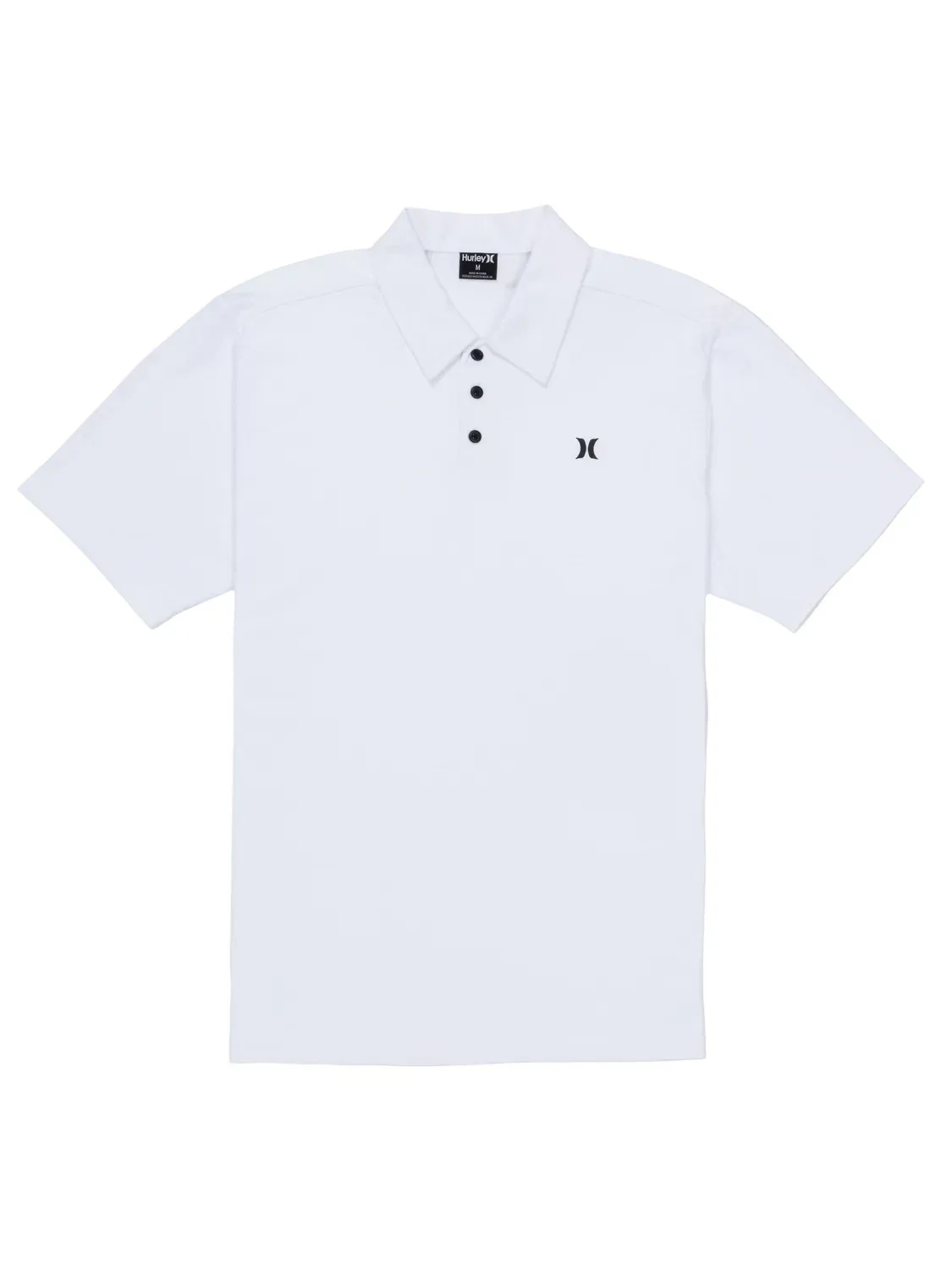 Hurley Icon Slub Polo Shirt Men's White Short Sleeve Golf Performance DSGL763 - Image 5