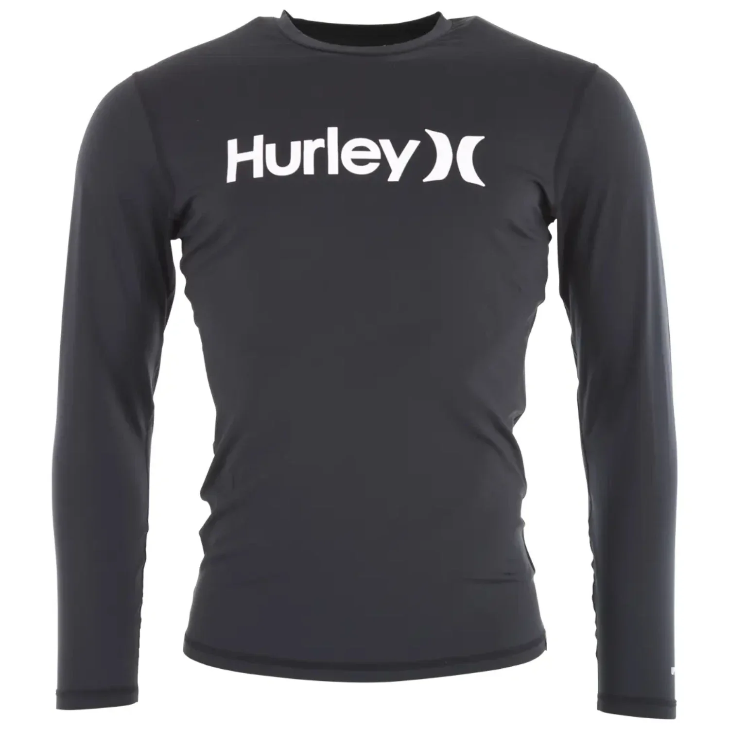 Hurley One and Only Rashguard Men's Black Stretch UPF 50+ Long Sleeve DSGL149 - Image 2