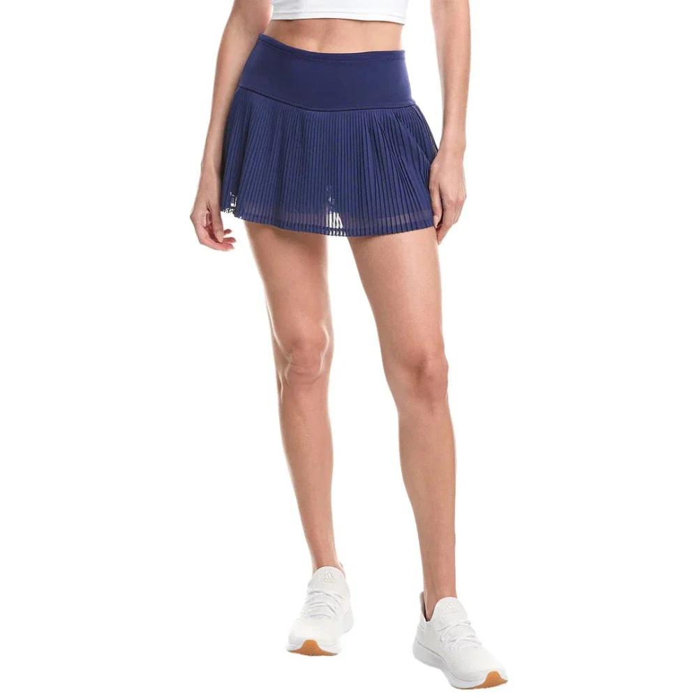 IBKUL Skirts Skort Womens Blue Mesh Pleated High-Waisted Performance DSGL1086 - Image 5
