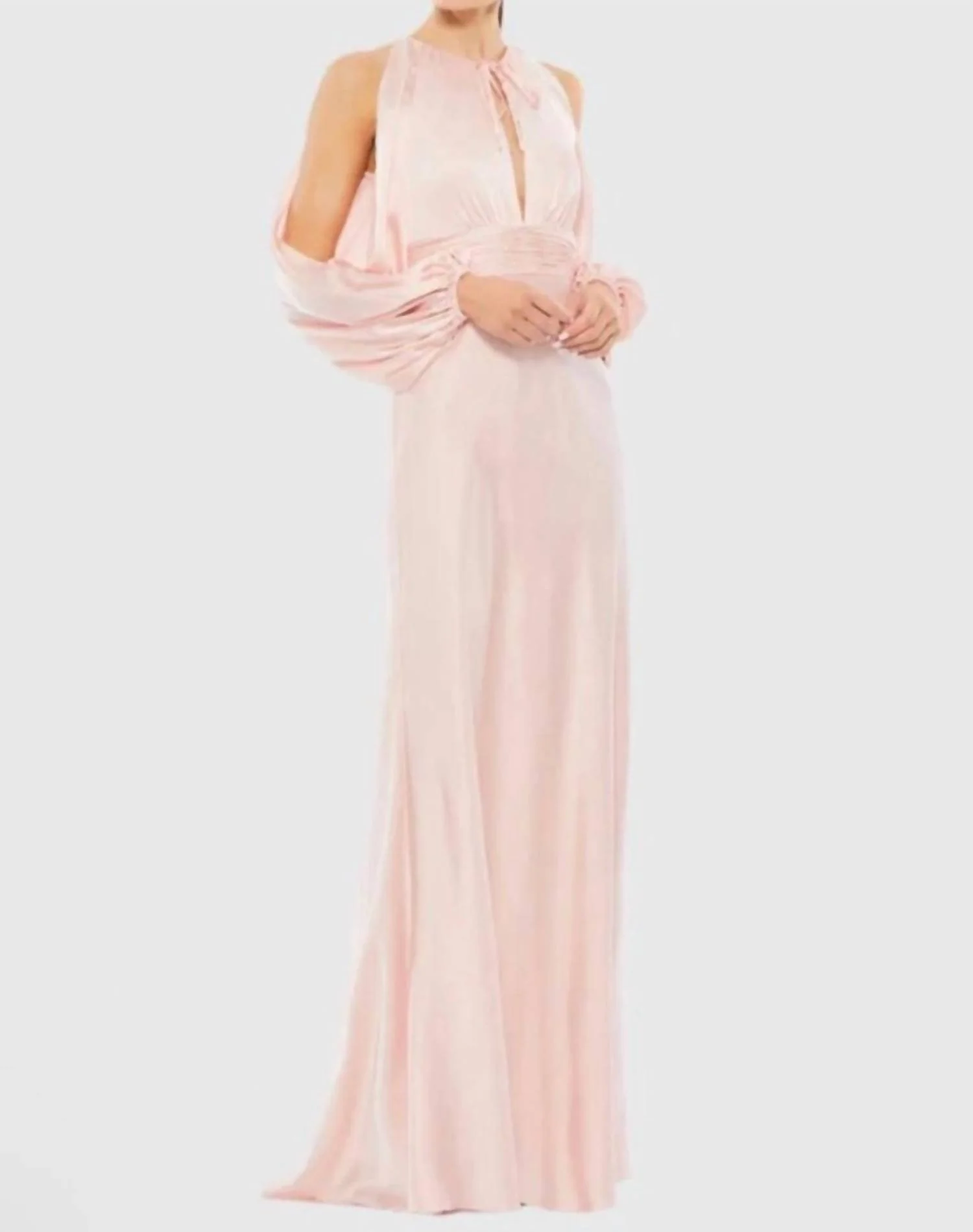 Ieena Cutout Gown In Salmon Pink