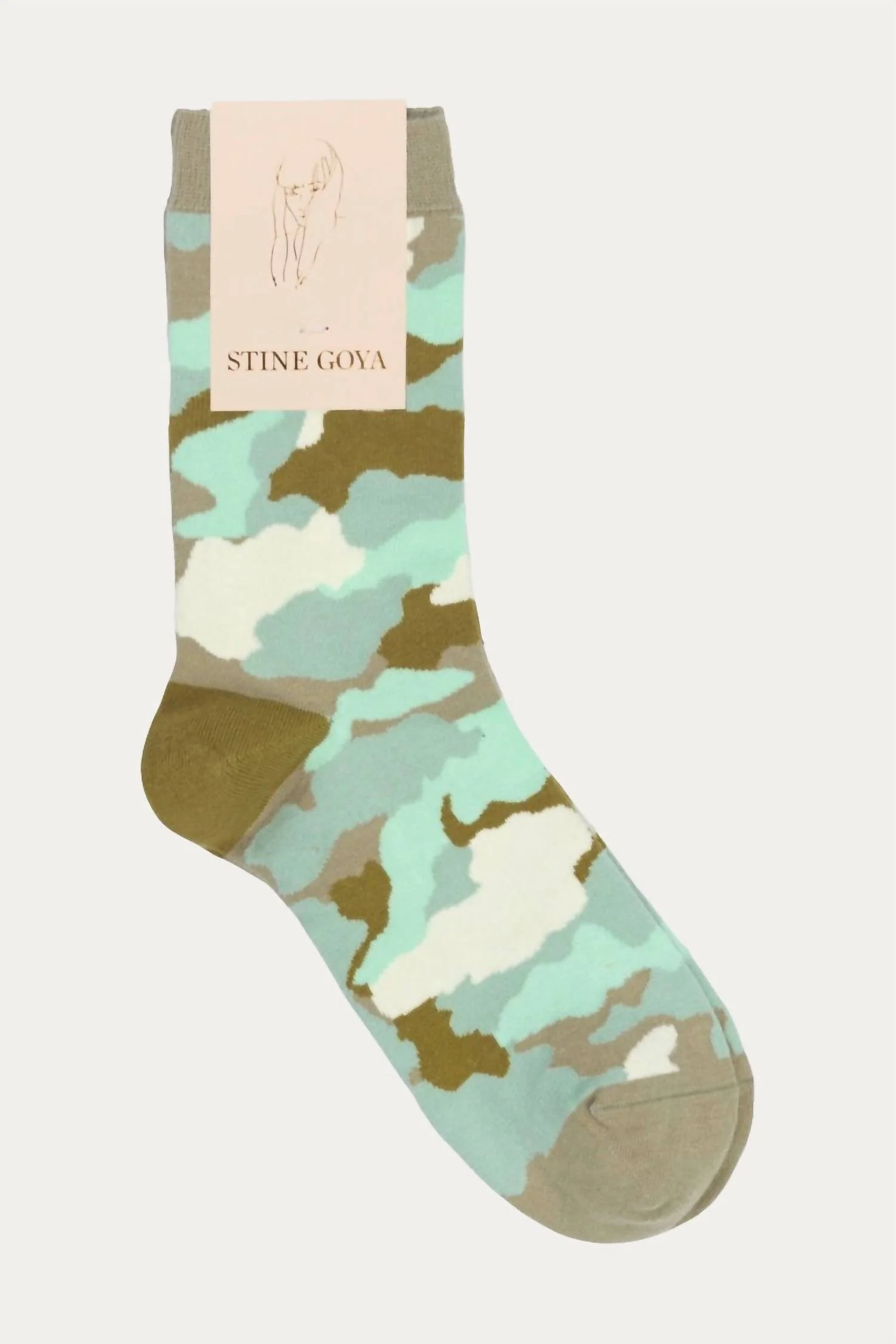 Iggy Camouflage Socks In Camouflage Green