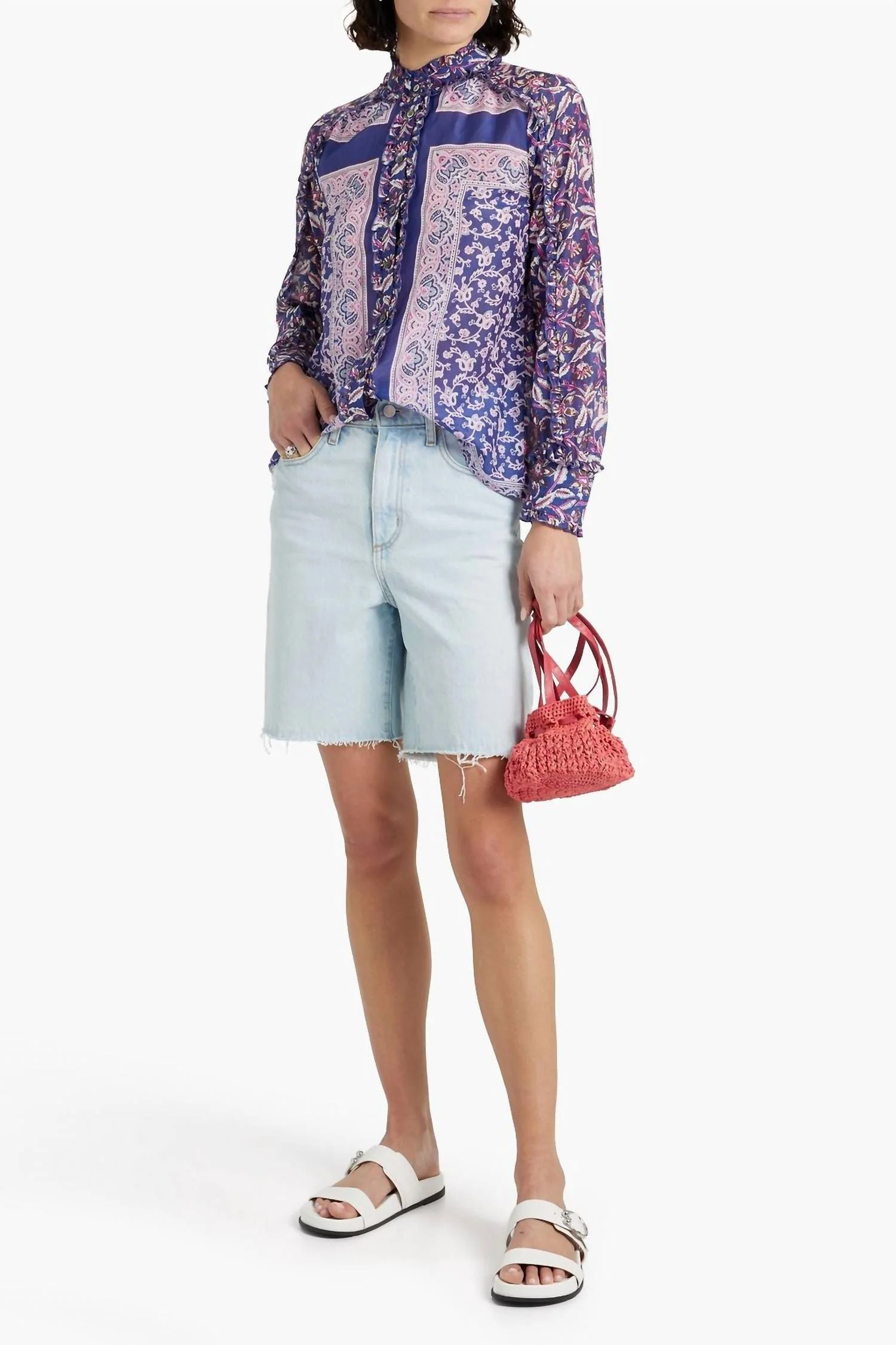 Ilona Blouse In Dark Blue - Image 3