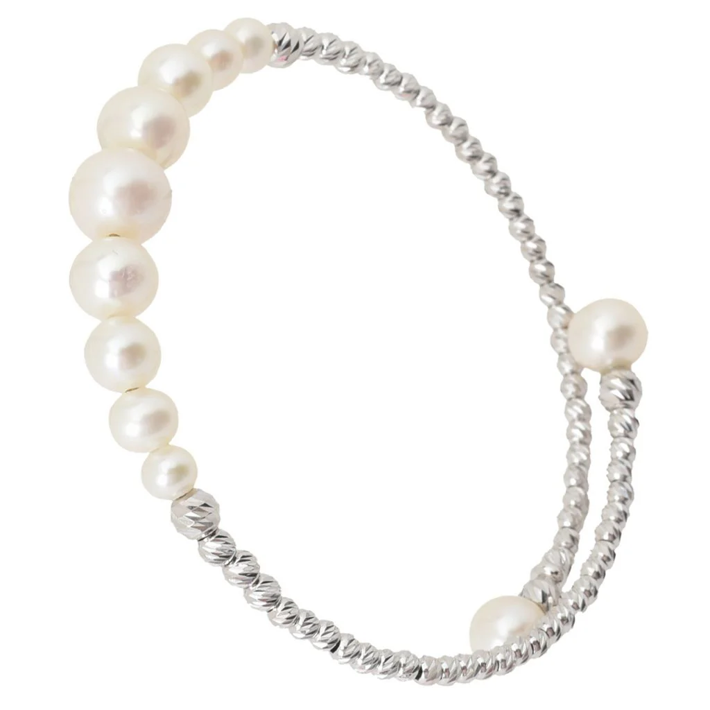 Imperial Pearl Freshwater Cultured Pearl Graduated Bead Cuff Bracelet - Image 3