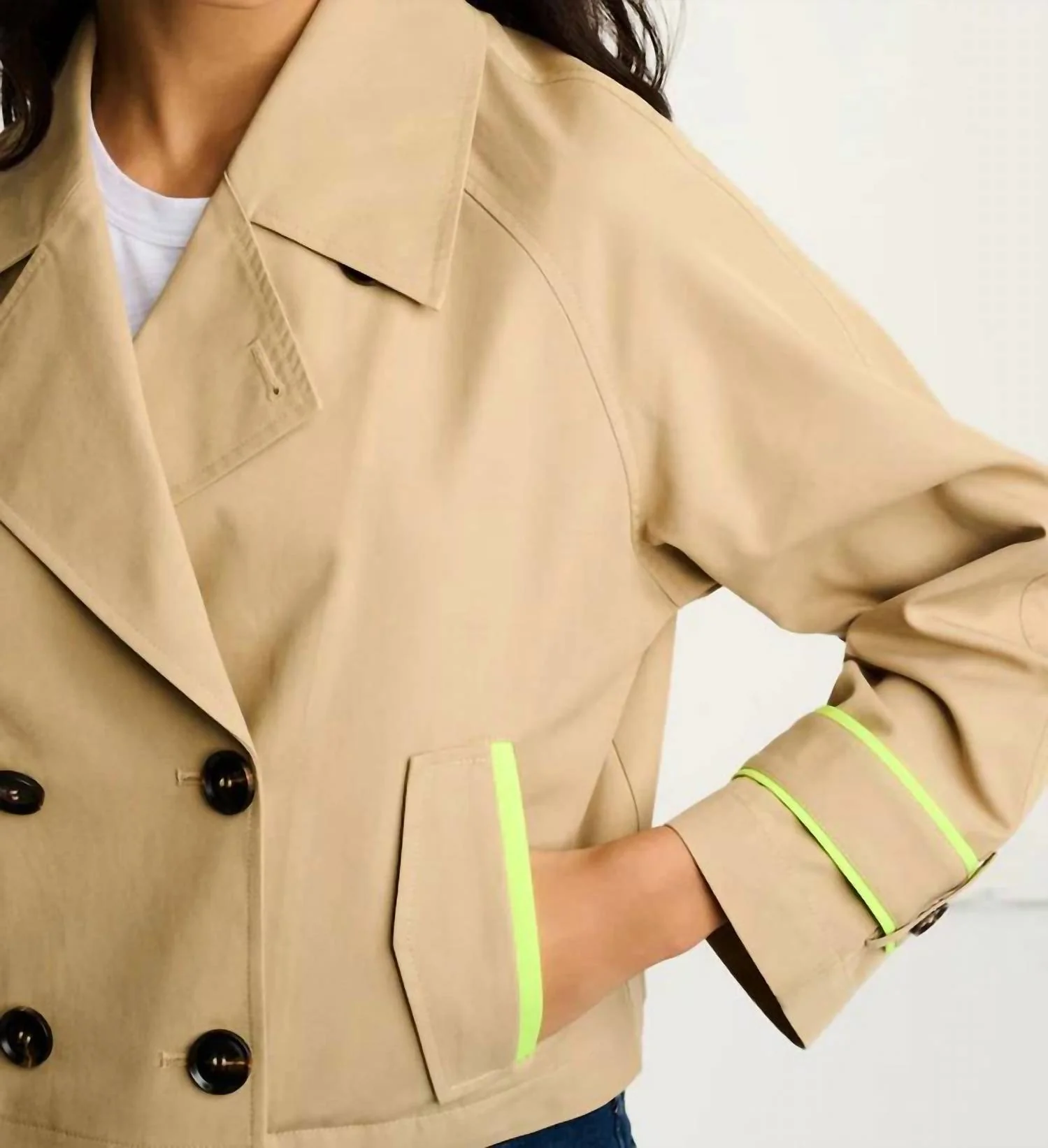 In Trench Jacket In Natural - Image 3