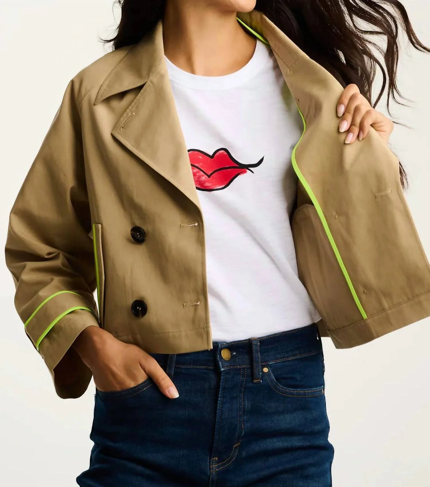 In Trench Jacket In Natural - Image 5