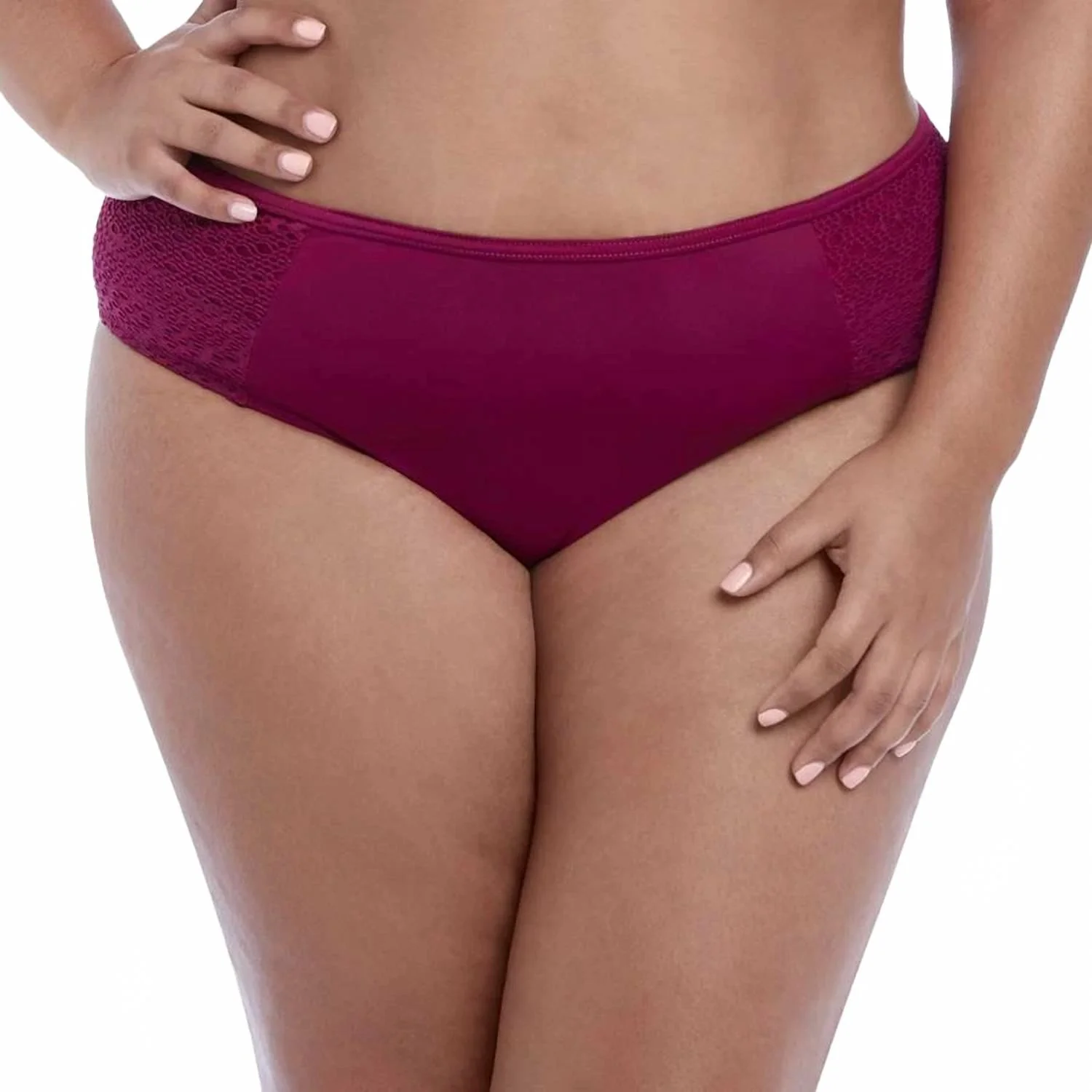 Indie Mid-Rise Swim Brief In Berry