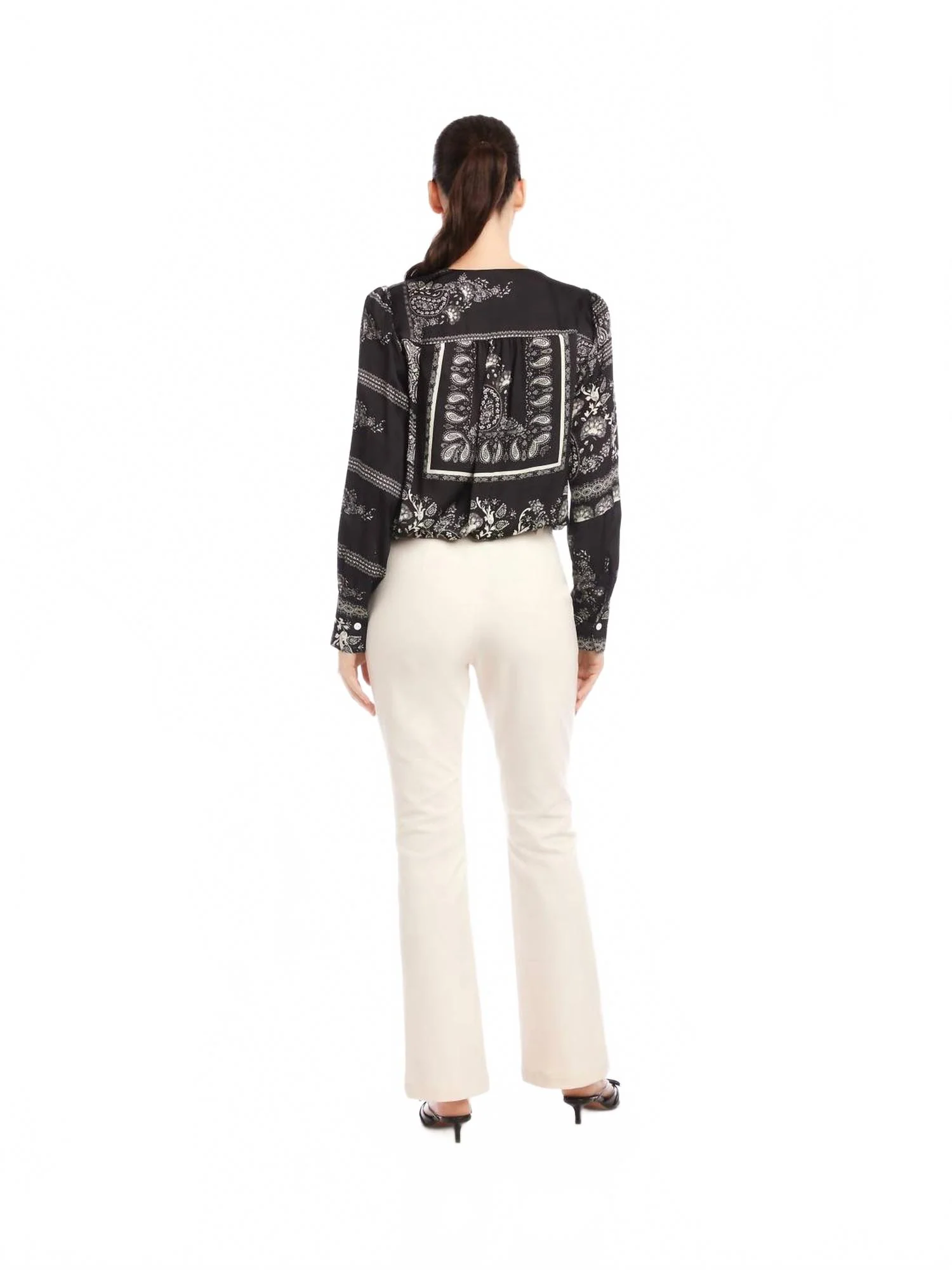 Ines Drape Front Top In Print - Image 2