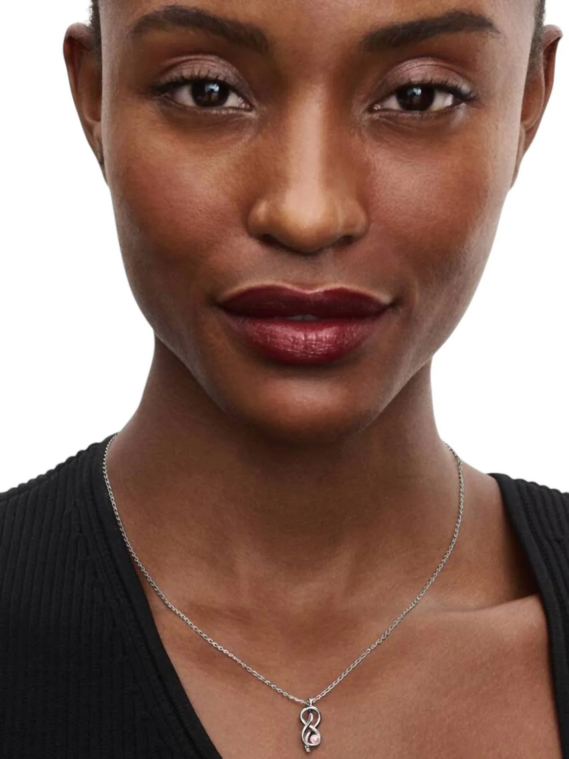 Infinity Knot Collier Necklace In Silver - Image 3