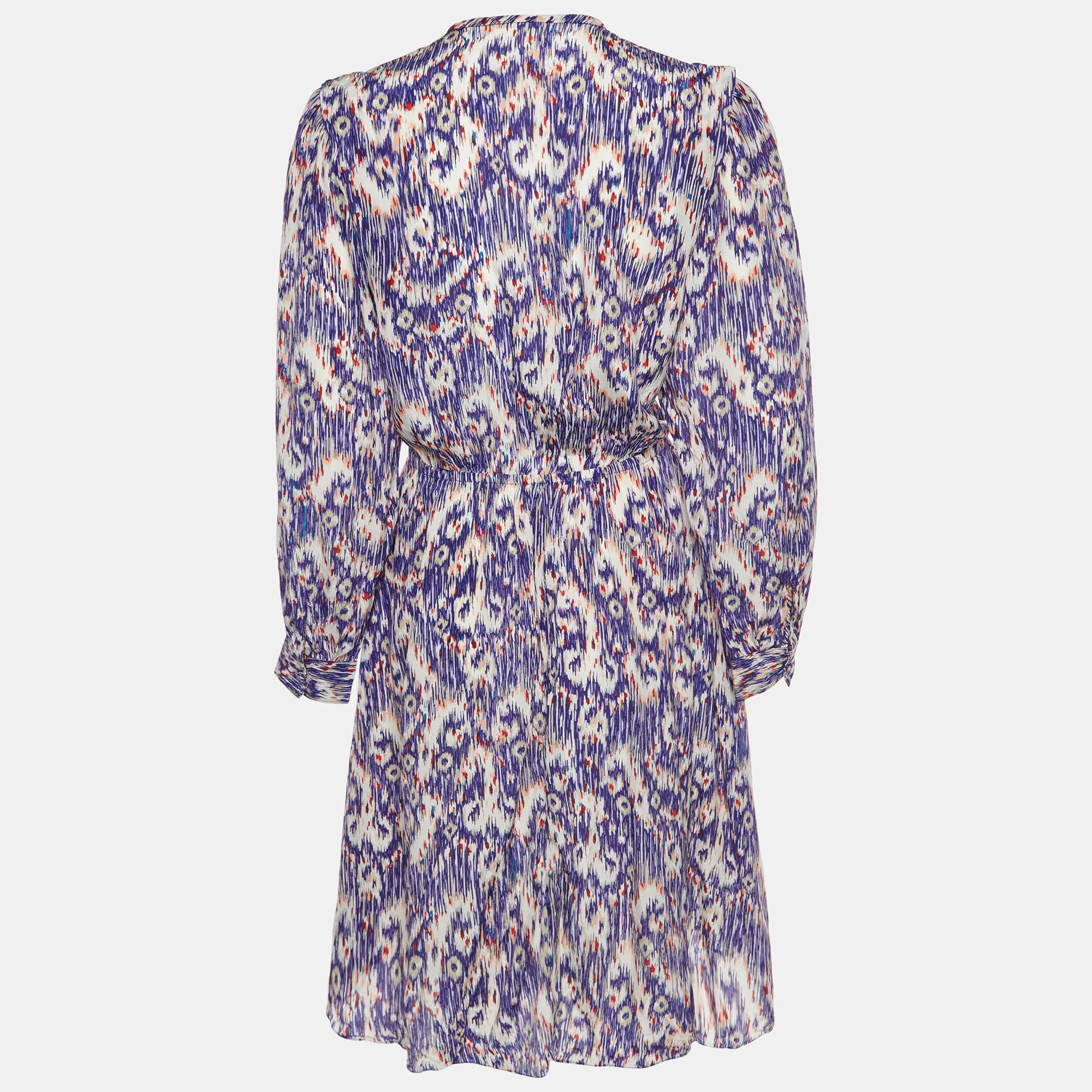 Isabel Marant Etoile Blue Abstract Print Yandra Knee Length Dress - Image 3