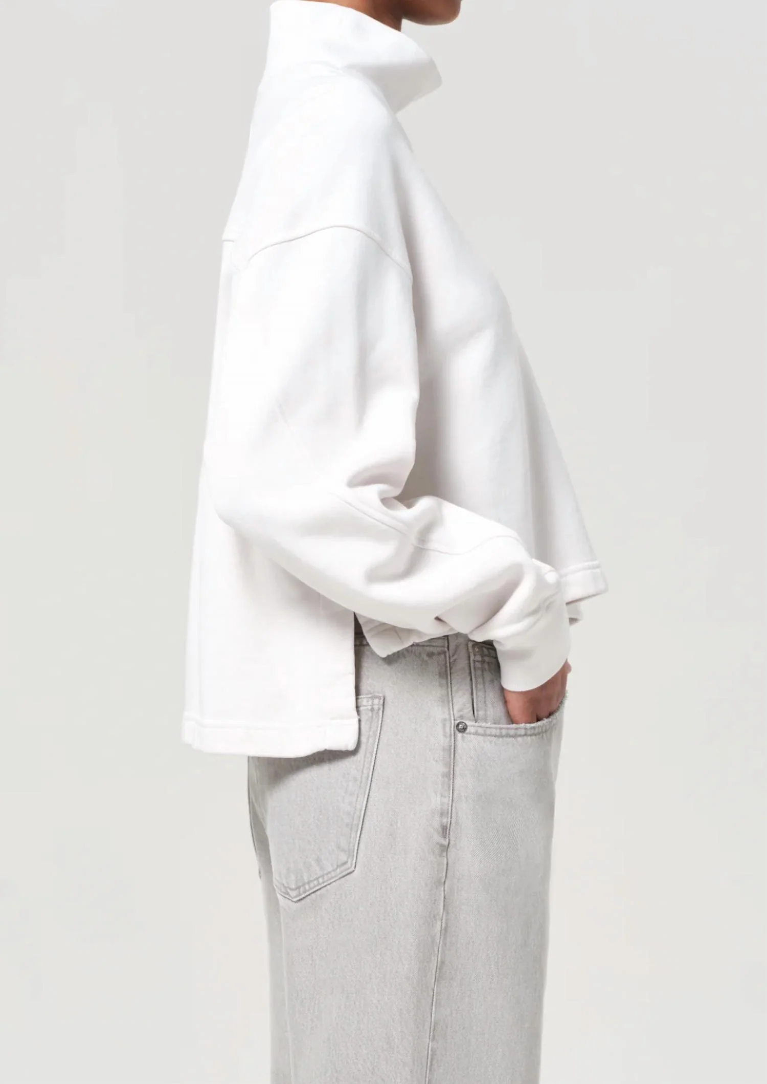 Isra Mock Neck Sweatshirt In Wired - Image 2