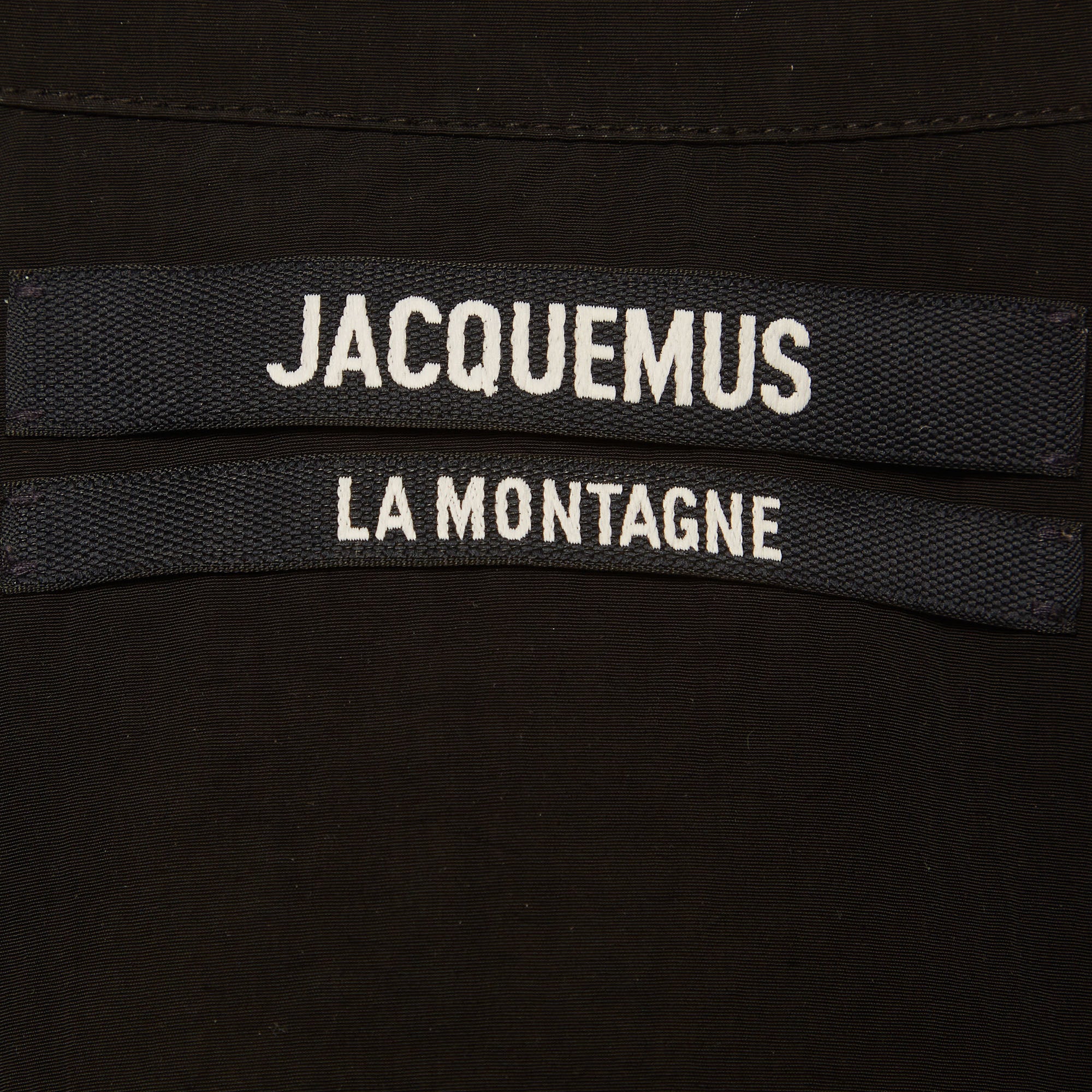 Jacquemus Black Crepe Twisted Shirt Dress - Image 5