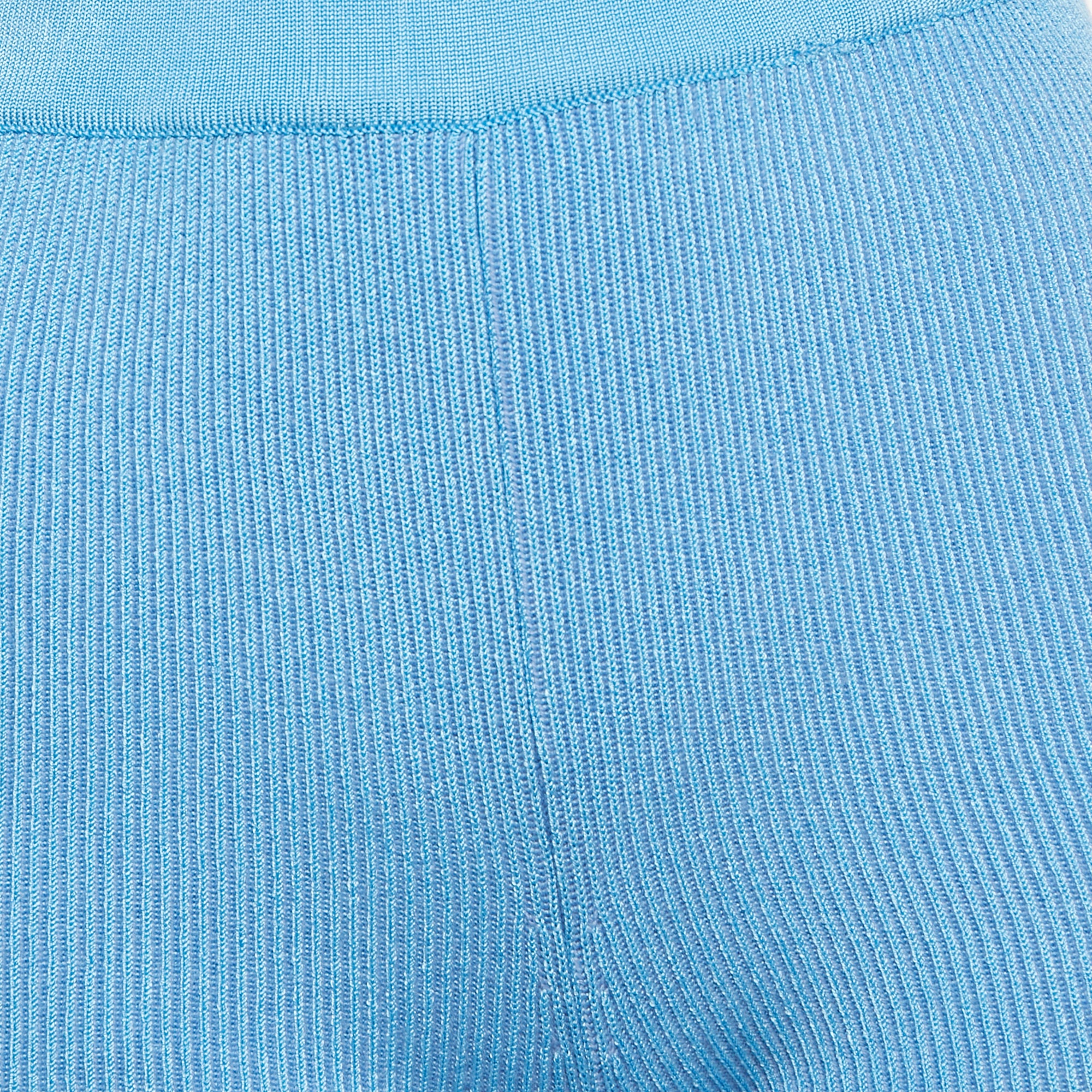 Jacquemus Blue Knit Shorts - Image 3
