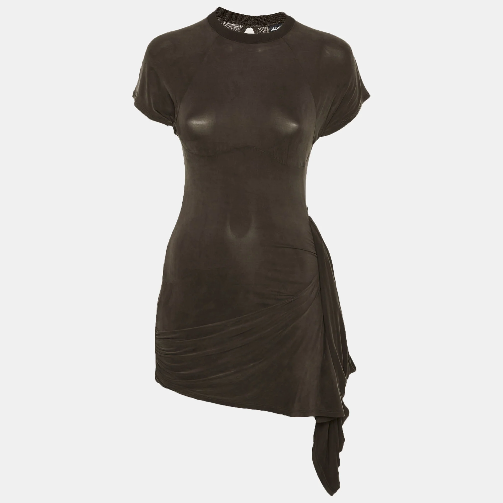 Jacquemus Brown Jersey La Robe Espelho Court Mini Dress
