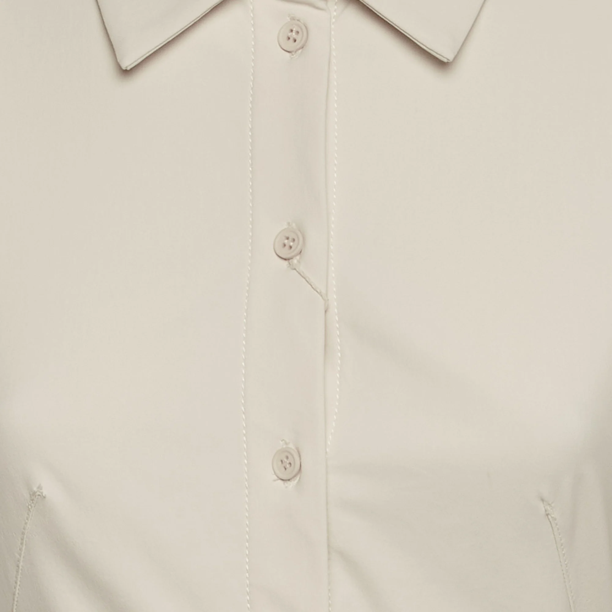 Jacquemus Cream Twill La Robe Camisa Mini Shirt Dress - Image 4