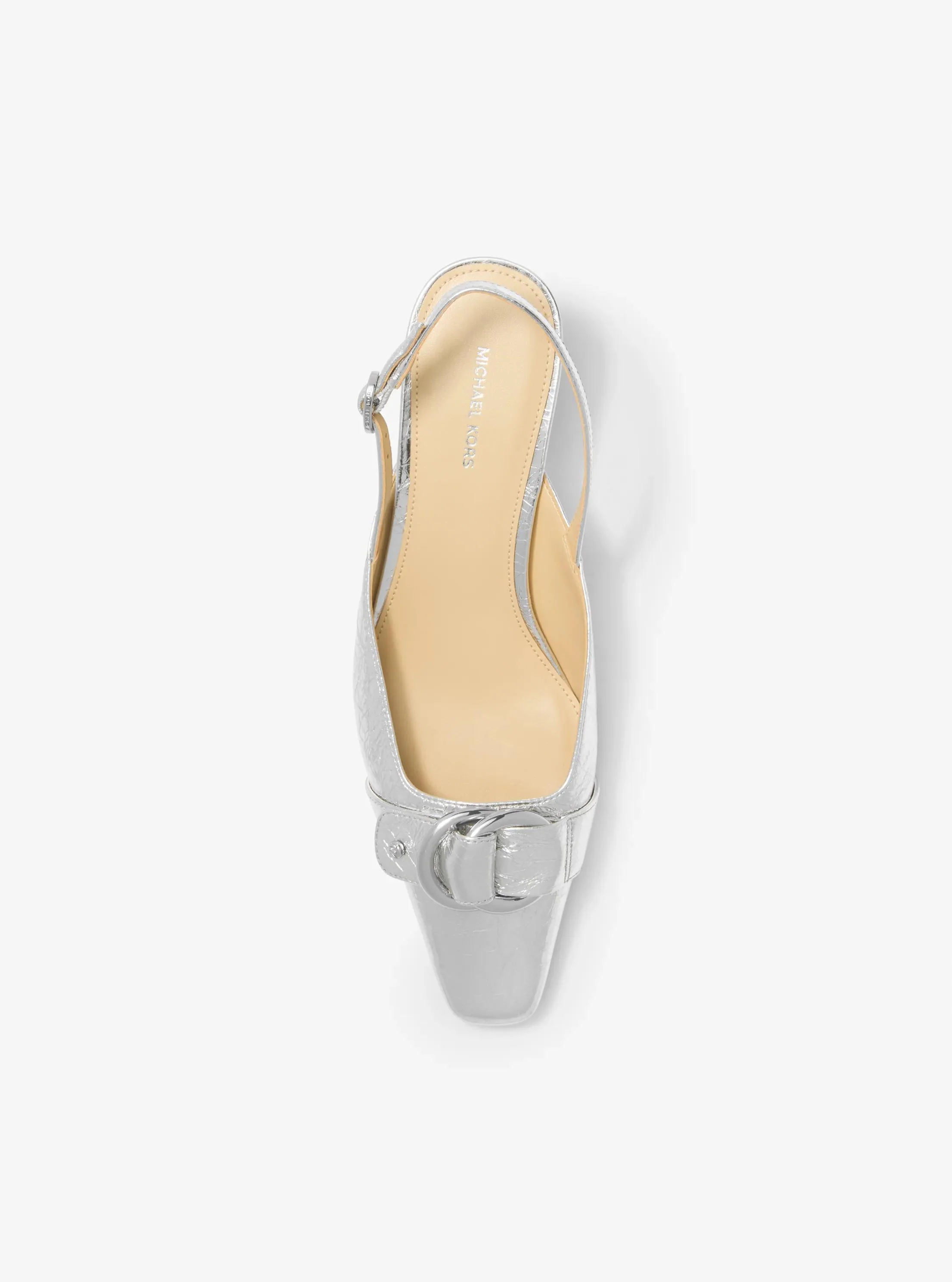 Jaden Metallic Crushed Leather Slingback Pump - Image 3