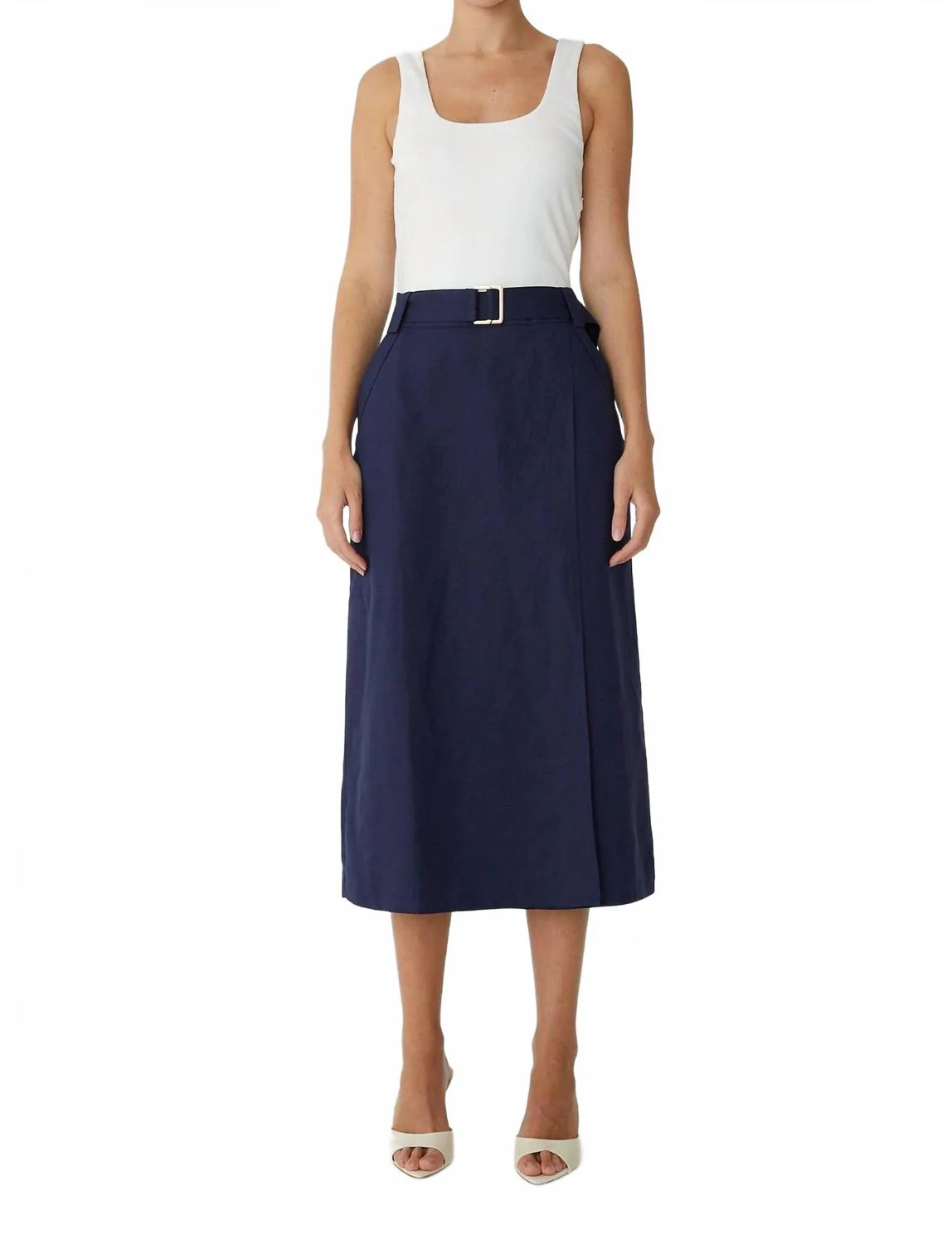 Jamis Dress In White/navy