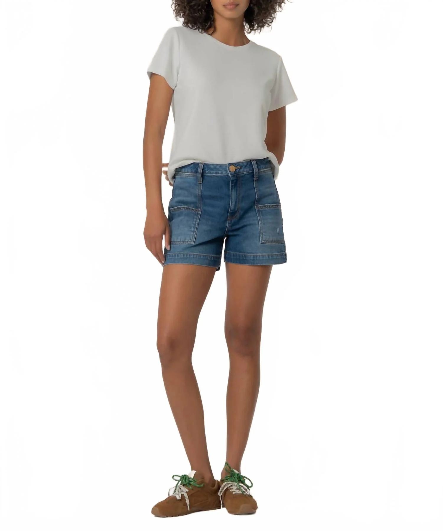 Jane High Rise Jean Shorts In True Wash