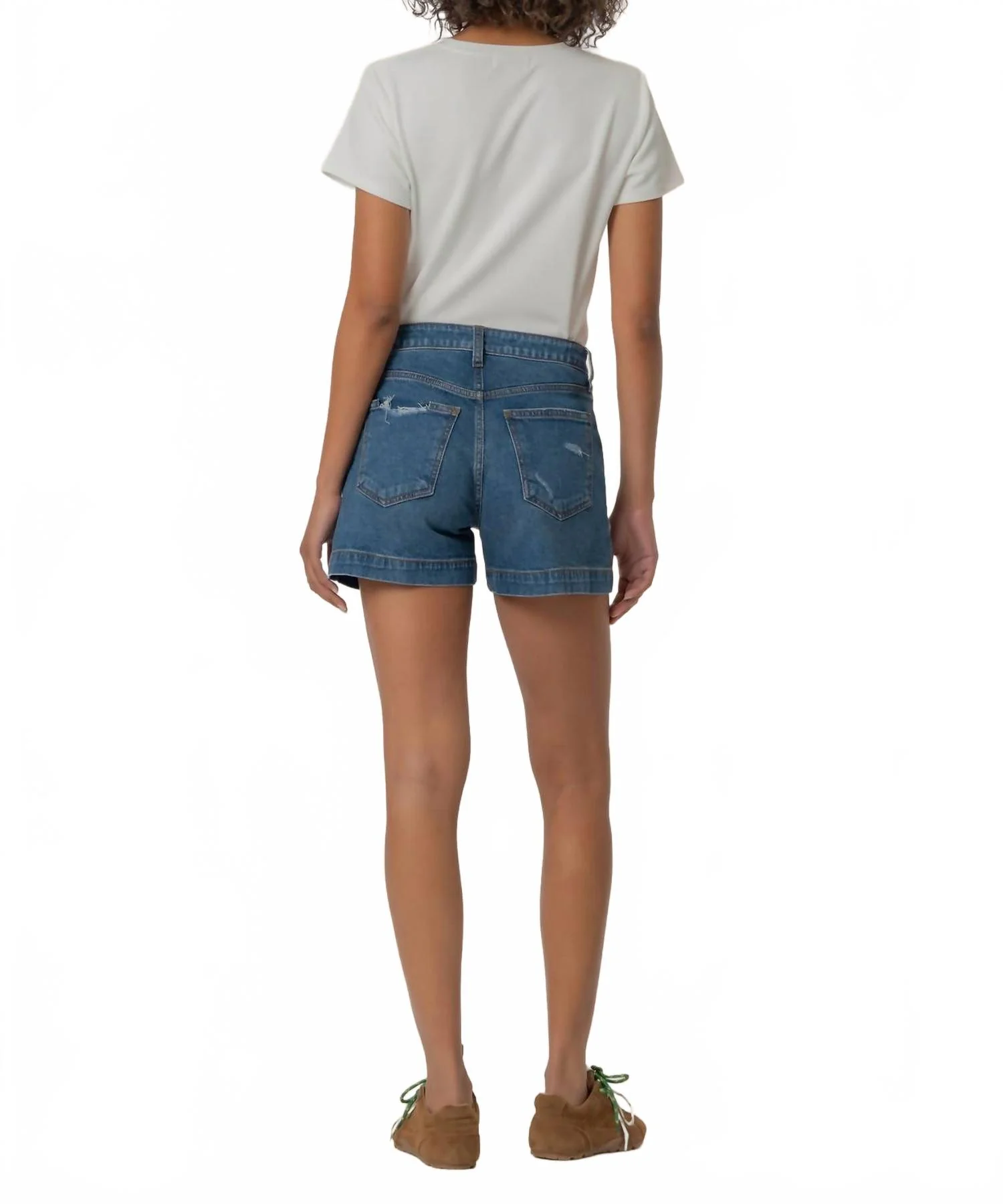 Jane High Rise Jean Shorts In True Wash - Image 2