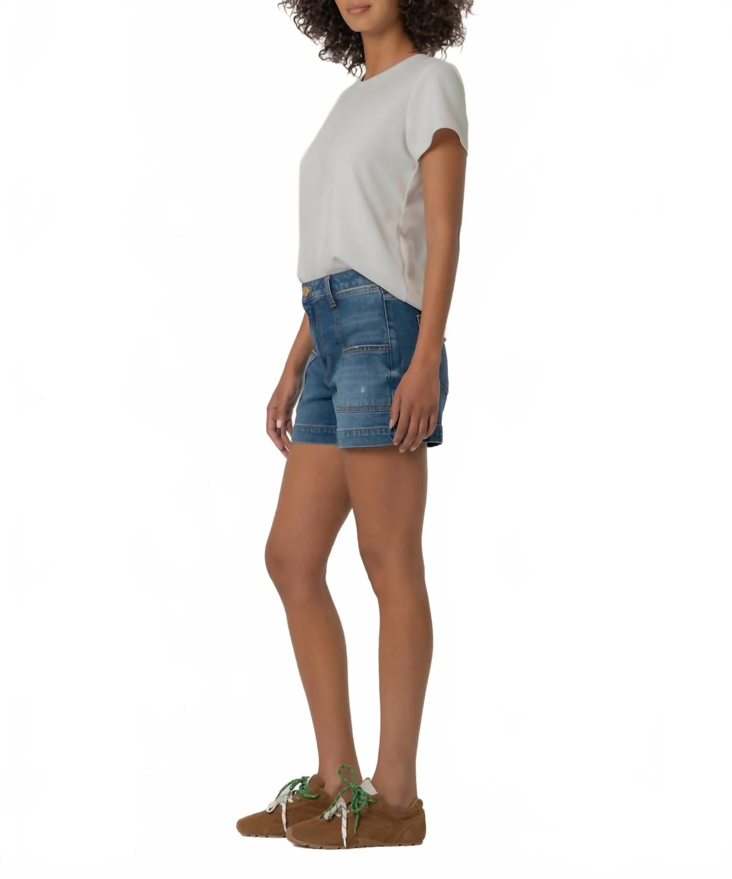 Jane High Rise Jean Shorts In True Wash - Image 3