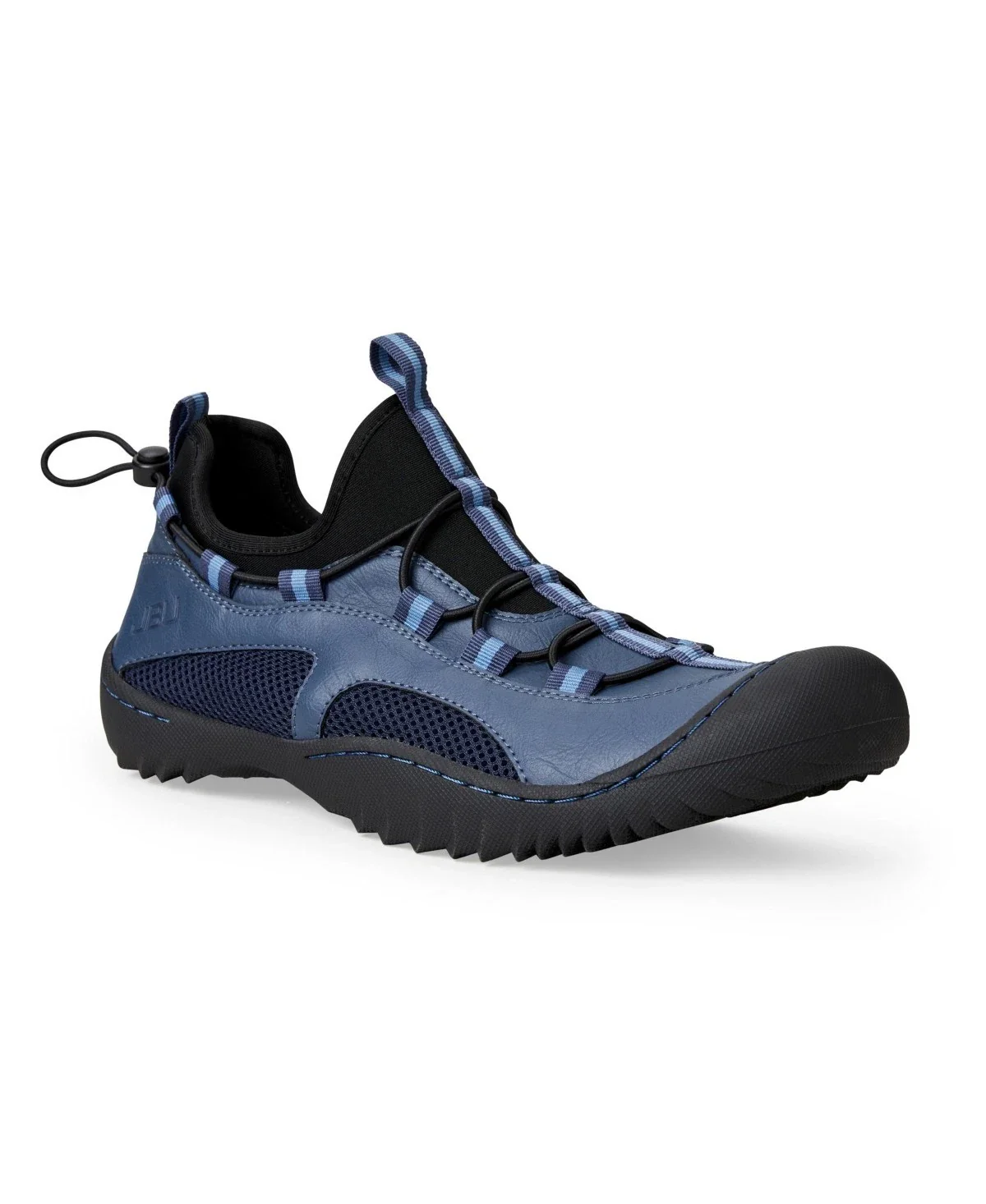 Jbu Tex Sneaker Mens Navy Low Top Bungee Lace Non-Slip Hiking Shoes ZAP2320
