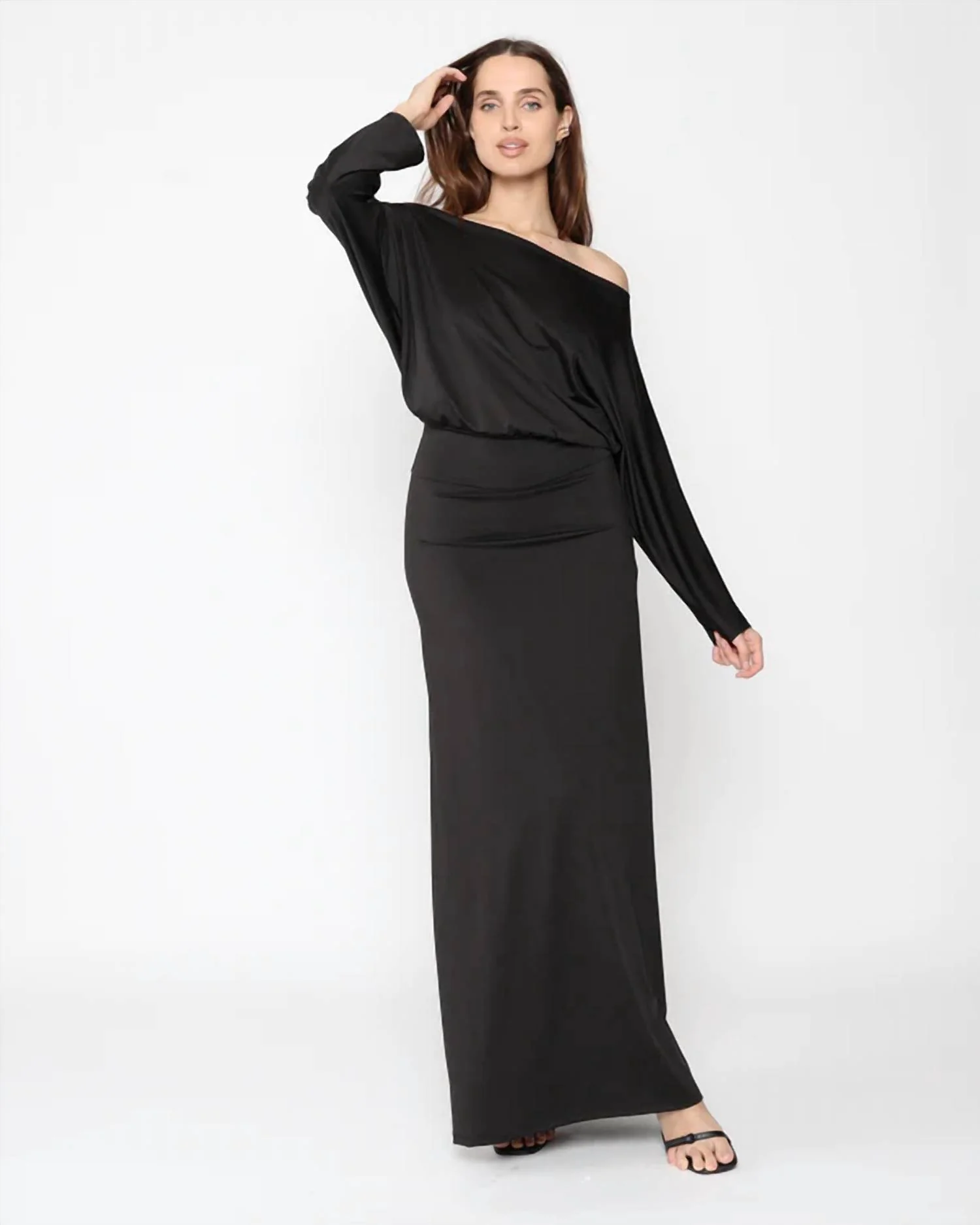 Jersey Girl Cool Dress In Black - Image 3