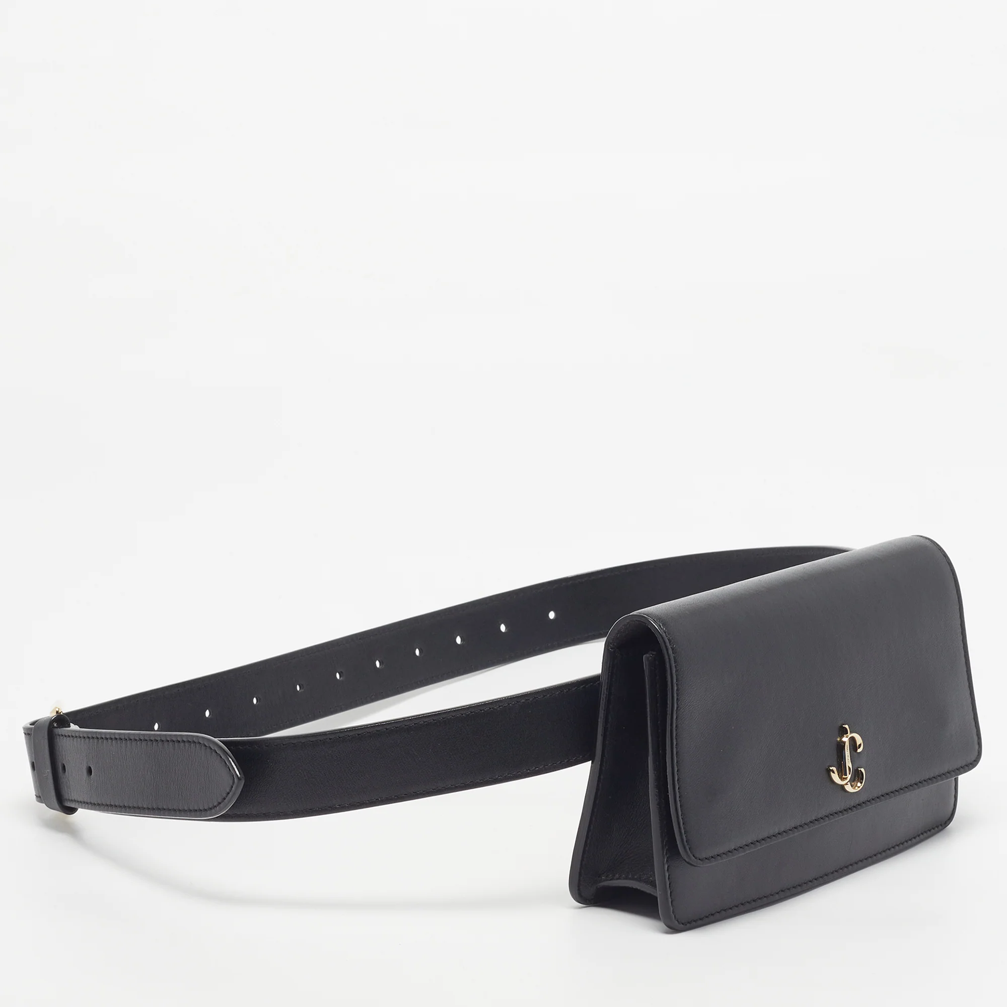 Jimmy Choo Varenne Black Leather Belt Bag - Image 3