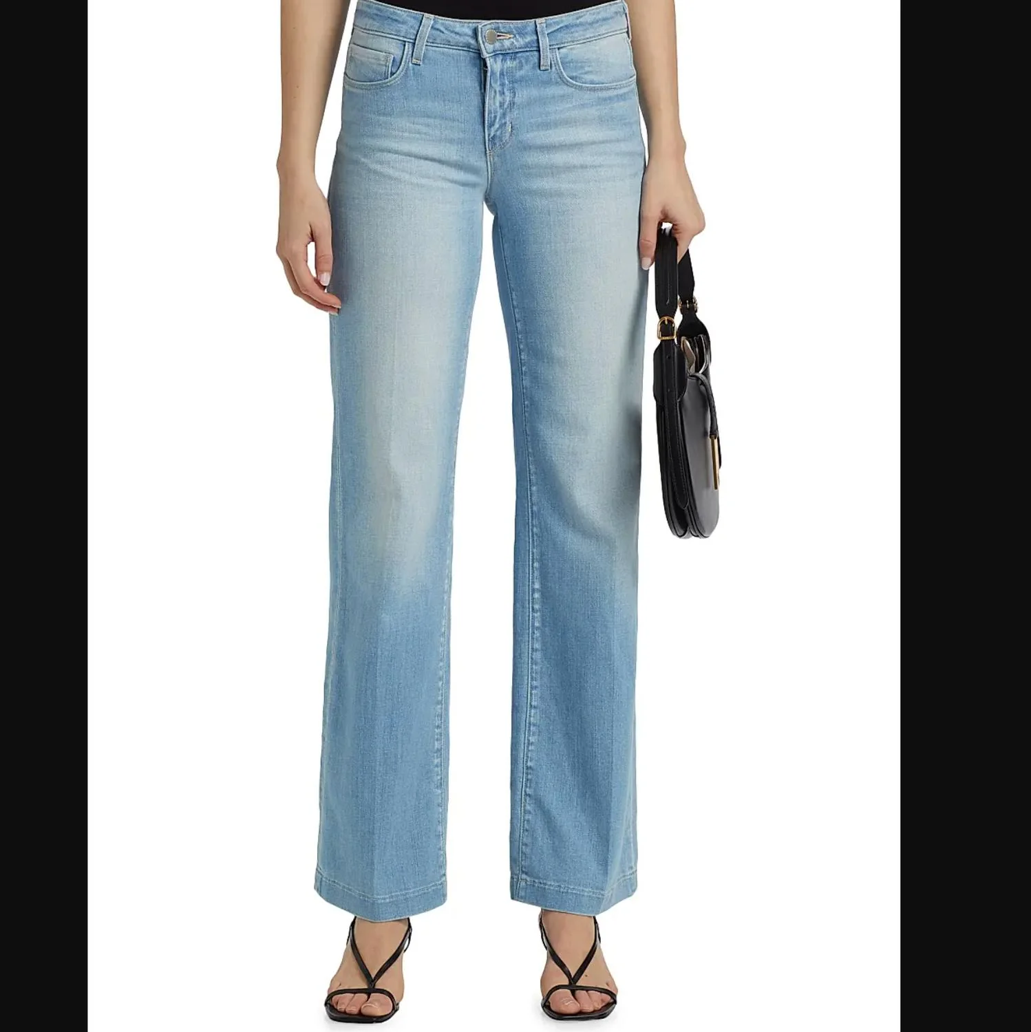 Joanne Low-Rise Wide Leg Jean In Essex Light Blue