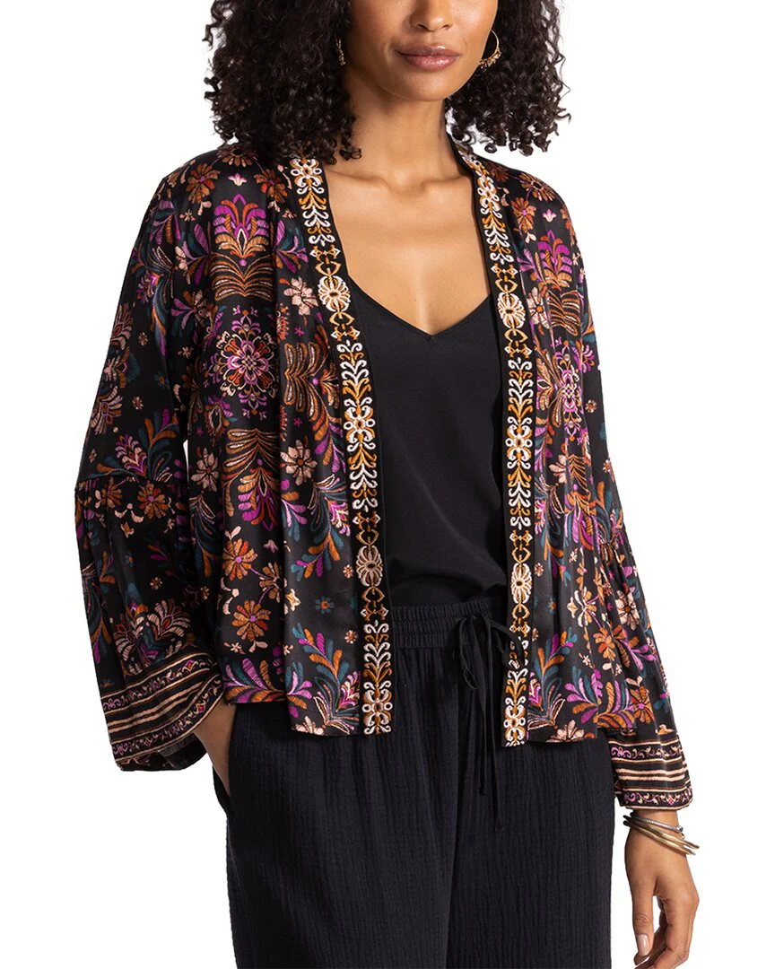 Johnny Was Brandi Silk-Blend Bolero