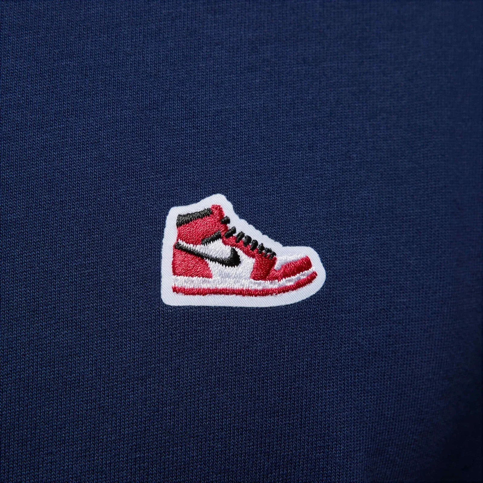 Jordan Brand T-Shirt Mens Midnight Navy Sneaker Patch 100% Cotton DSGL917 - Image 3
