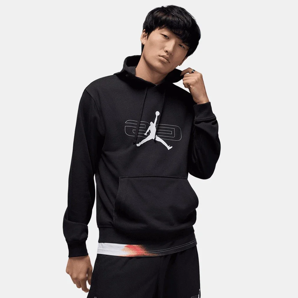 Jordan Sport Crossover Hoodie Men's Black White Fleece Pullover DSGL 9