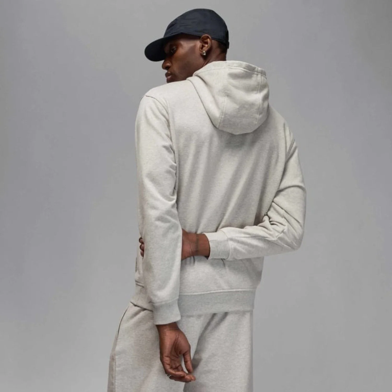 Jordan Sport Crossover Hoodie Men's Gray Heather Fleece Pullover Active DSGL102 - Image 5