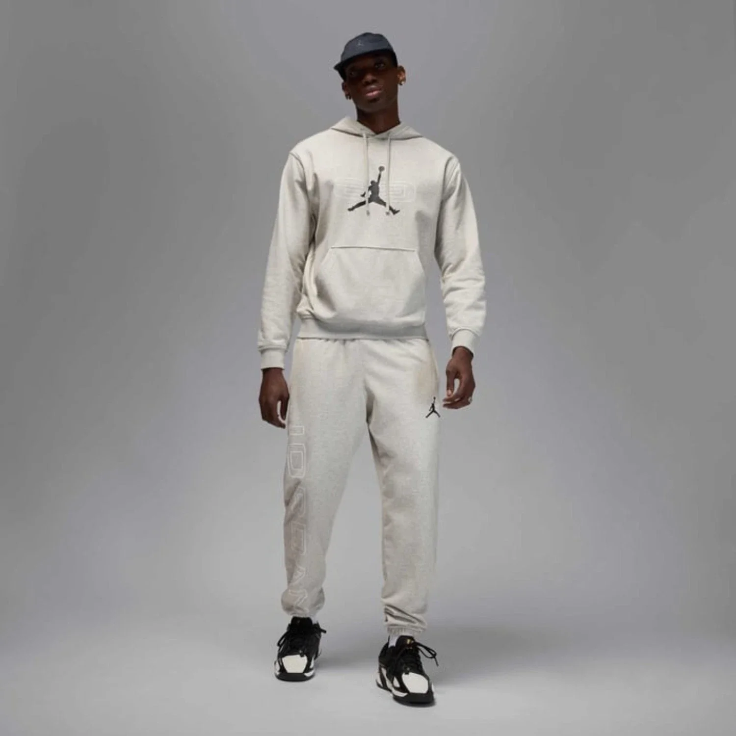 Jordan Sport Crossover Hoodie Men's Gray Heather Fleece Pullover Active DSGL102 - Image 6