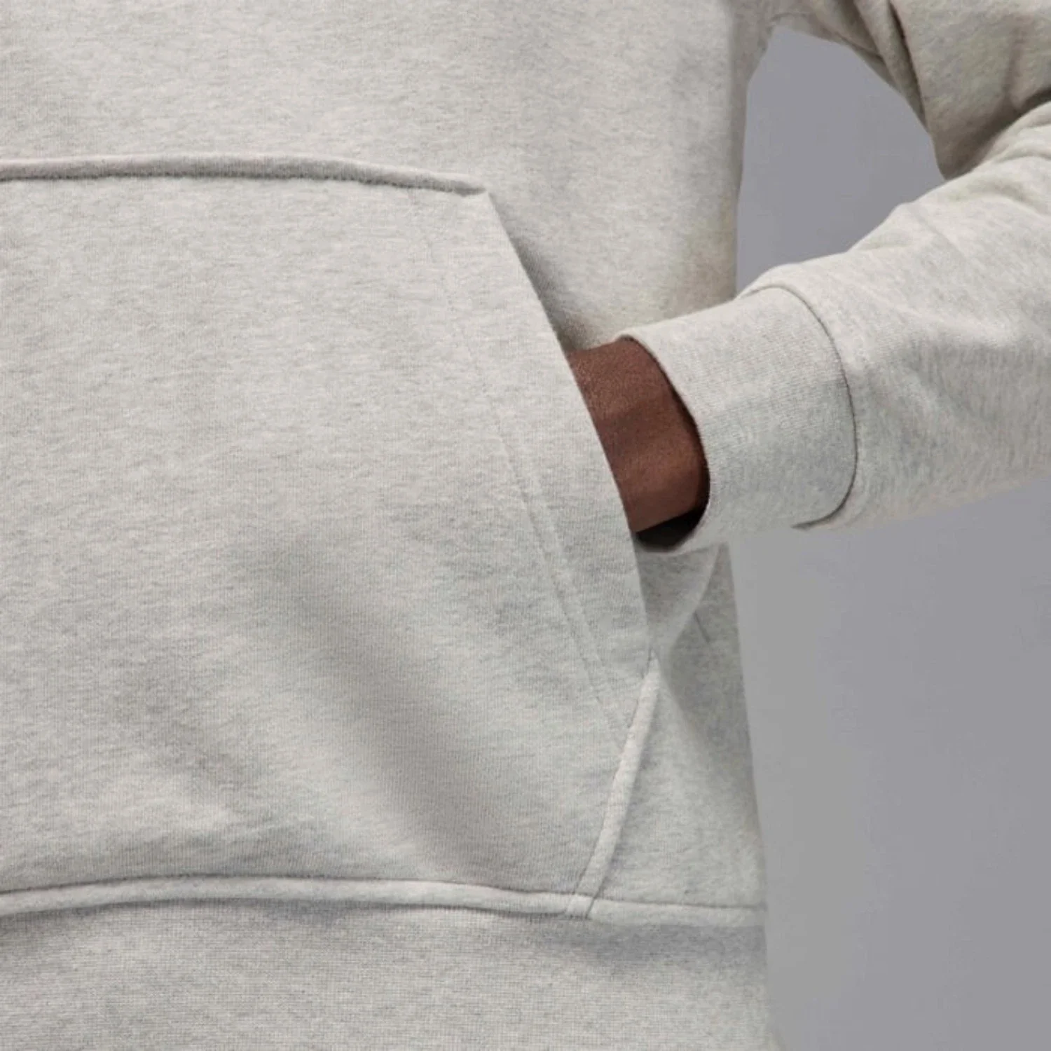 Jordan Sport Crossover Hoodie Men's Gray Heather Fleece Pullover Active DSGL106 - Image 6