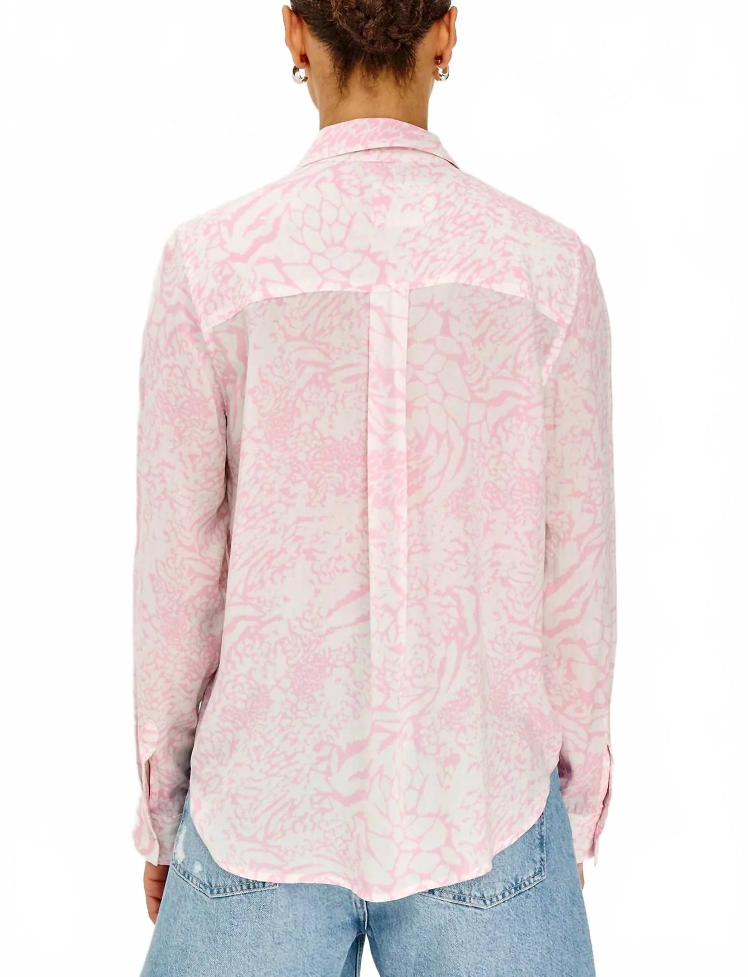 Josephine Button Down Shirt In Pink Mixed Animal - Image 2
