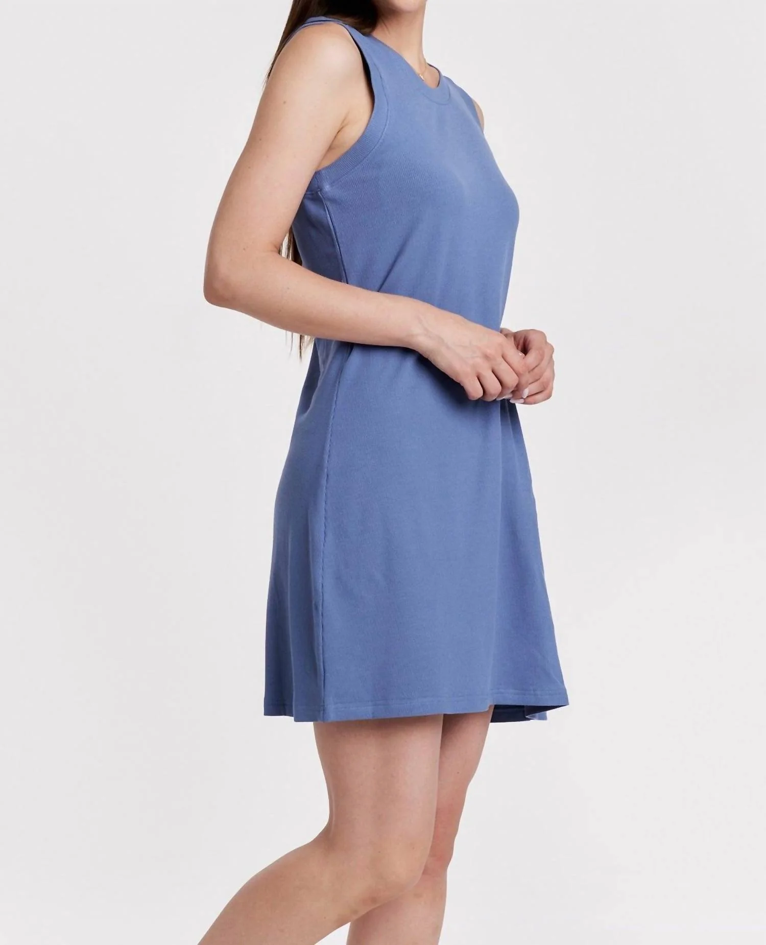Justine Dress In Stormy Blue - Image 3