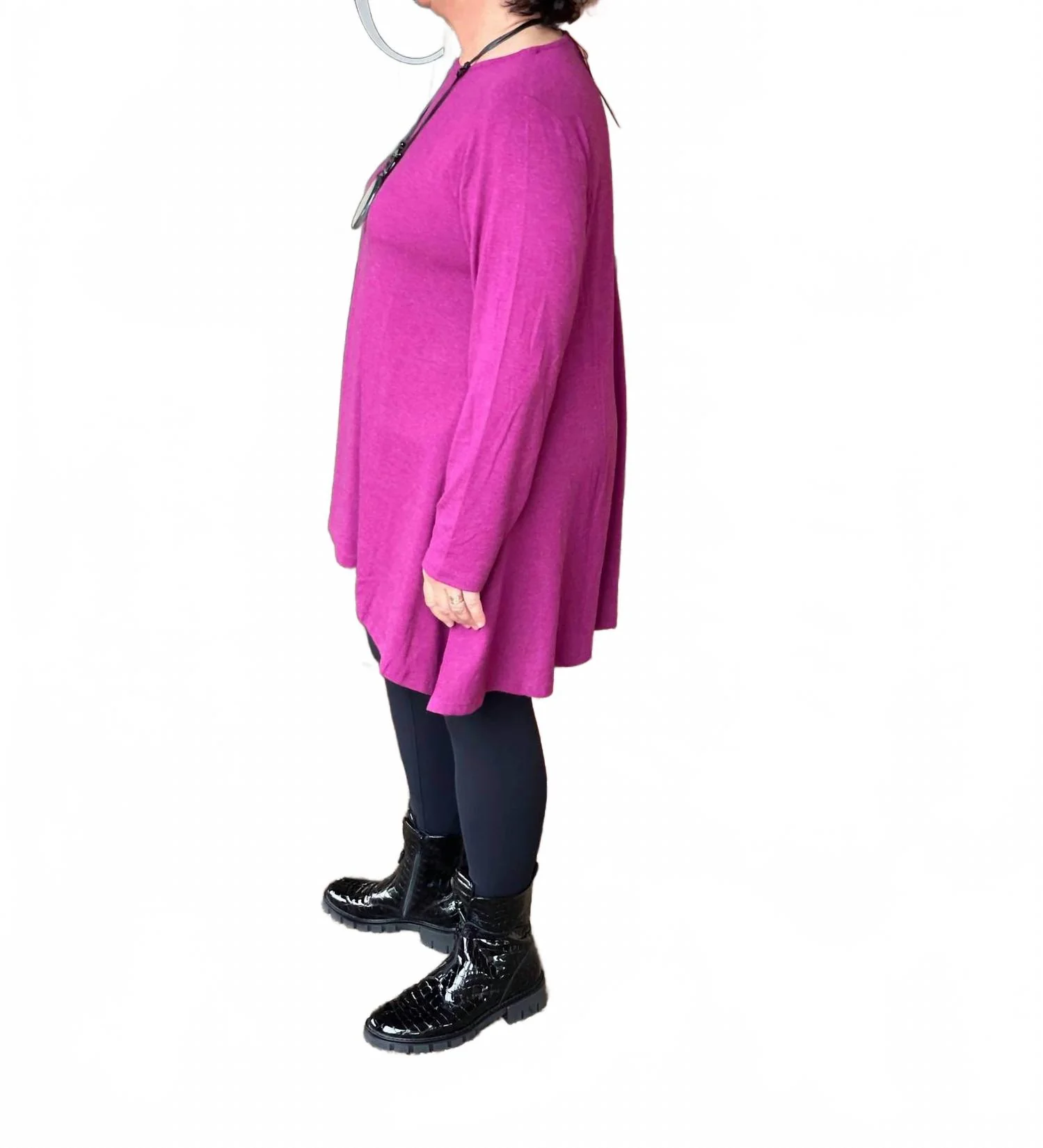 Justy Long Sleeve Top In Viola - Image 3