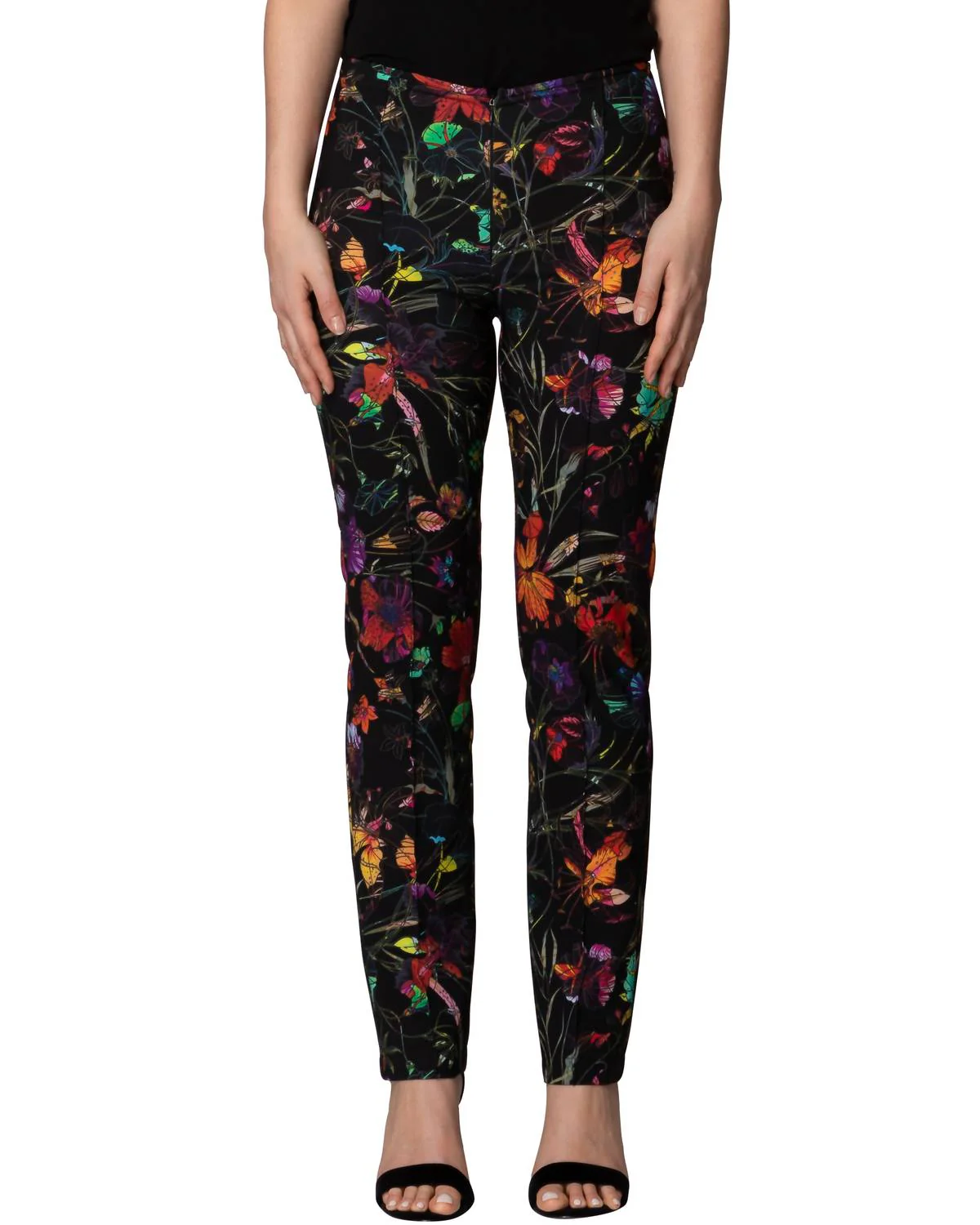 Katherine Slim Fit Pant In Black/multi