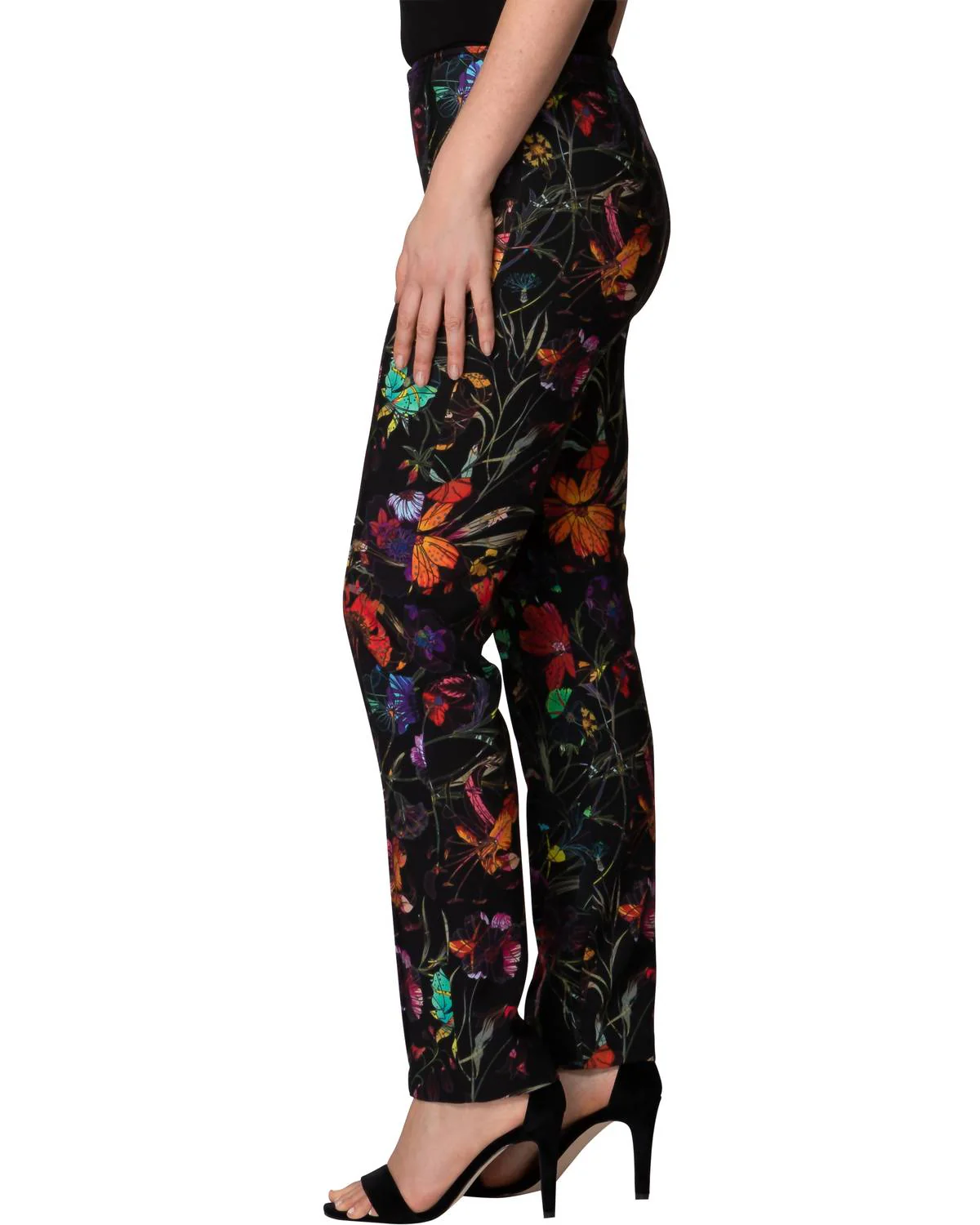 Katherine Slim Fit Pant In Black/multi - Image 2