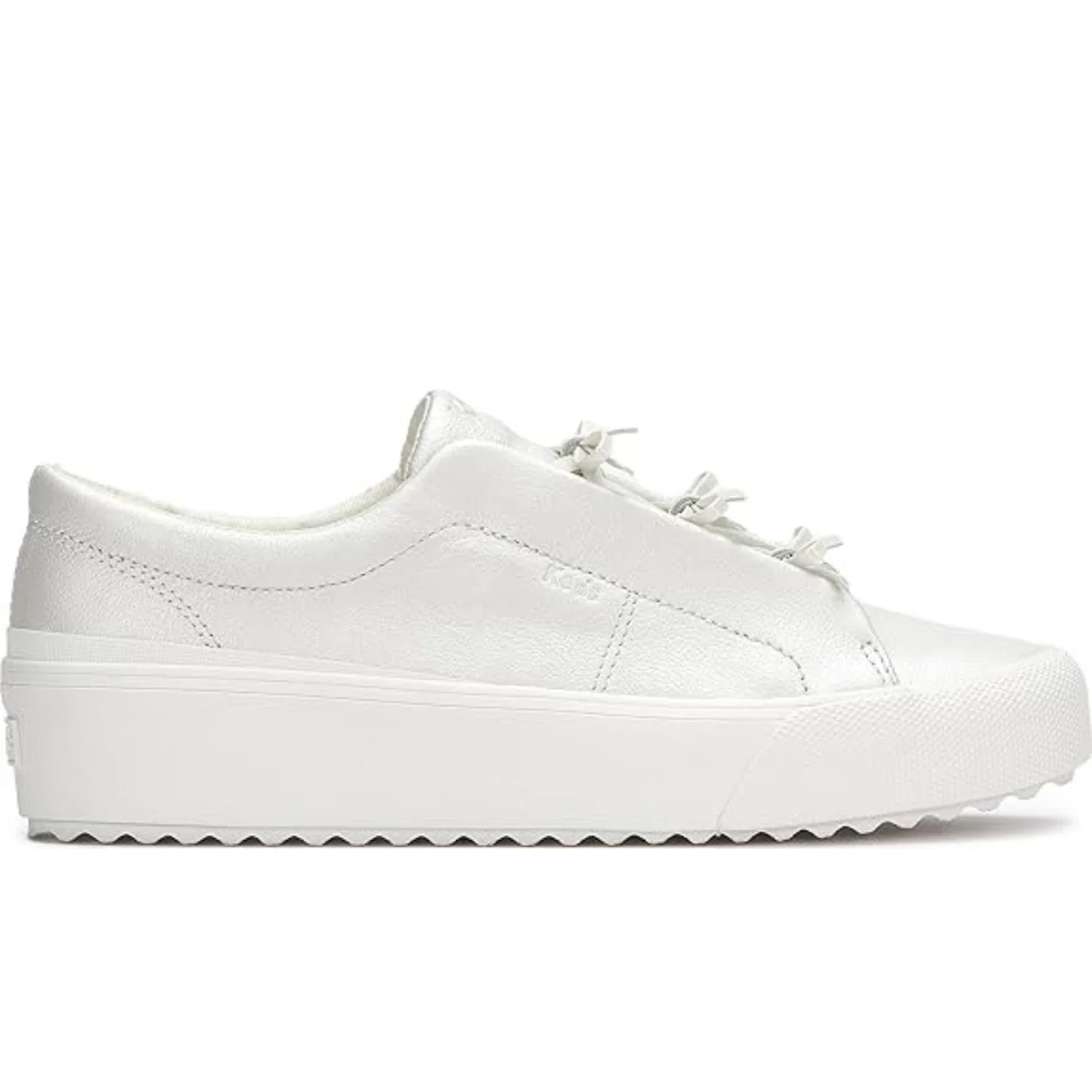 Keds Remi Sneakers Women's White Leather Low Top Platform Shoes RHS8197 - Image 2