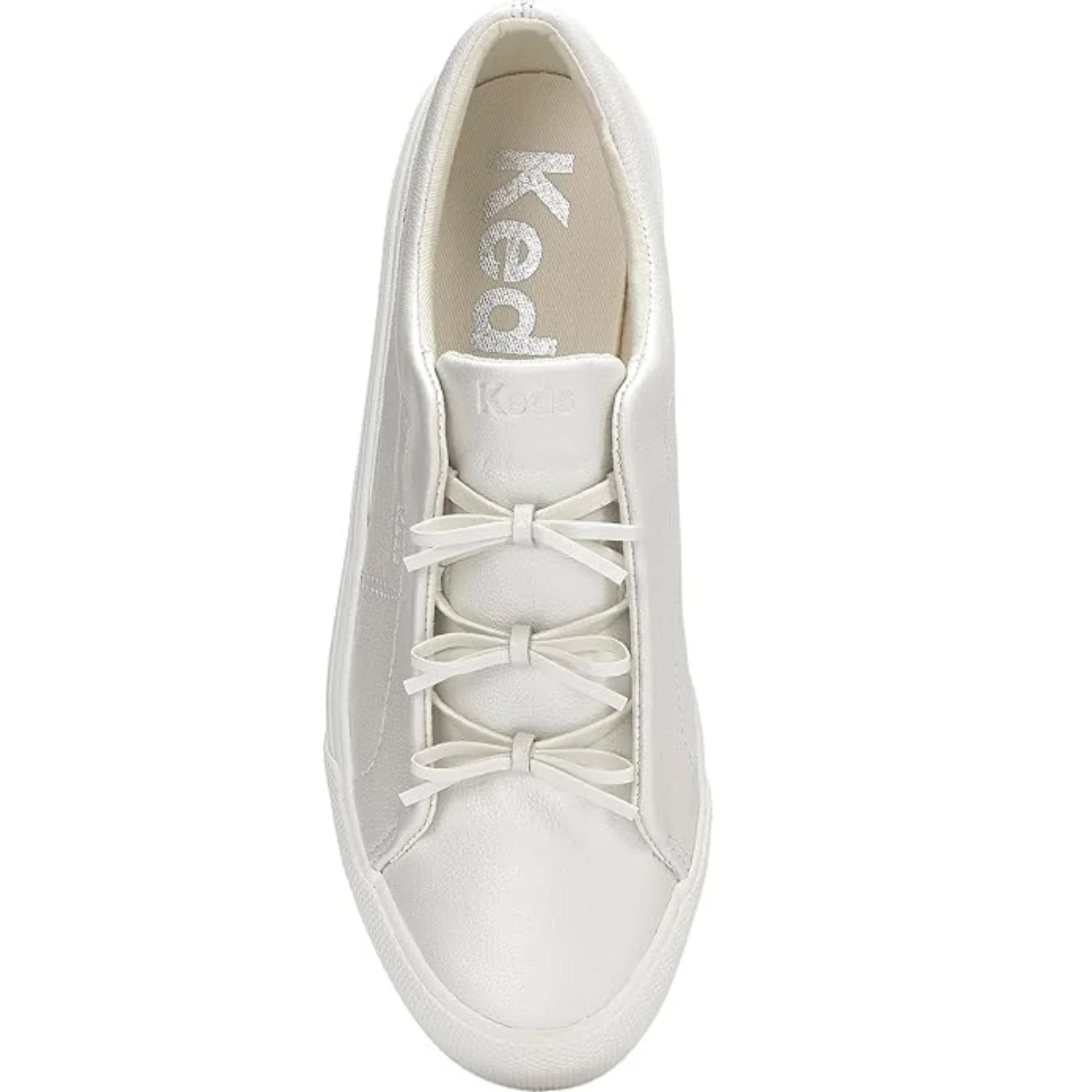 Keds Remi Sneakers Women's White Leather Low Top Platform Shoes RHS8197 - Image 4