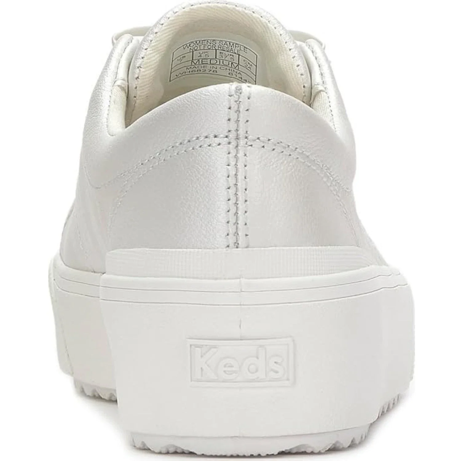 Keds Remi Sneakers Women's White Leather Low Top Platform Shoes RHS8197 - Image 5
