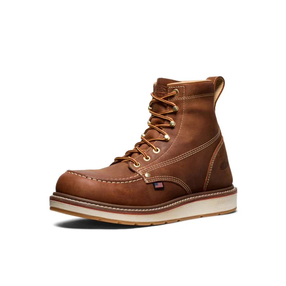 Keen Liberty 1030603 Mens Brown Birch Leather 6" Soft Toe Work Boots HTAT1154 - Image 3