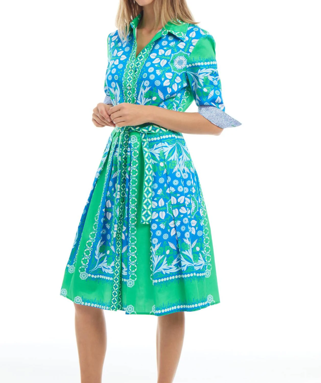 Kelly Midi Dress In Etro Cobalt