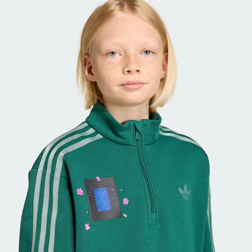 Kids' adidas adidas MINECRAFT LOOSE HALFZIP CREW Sweatshirt - Image 5