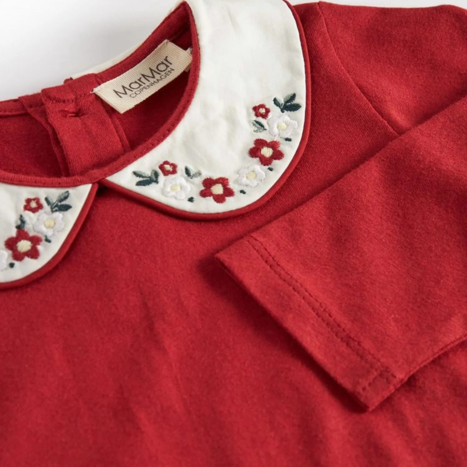 Kid's Becki Bodysuit In Hibiscus Red - Image 3