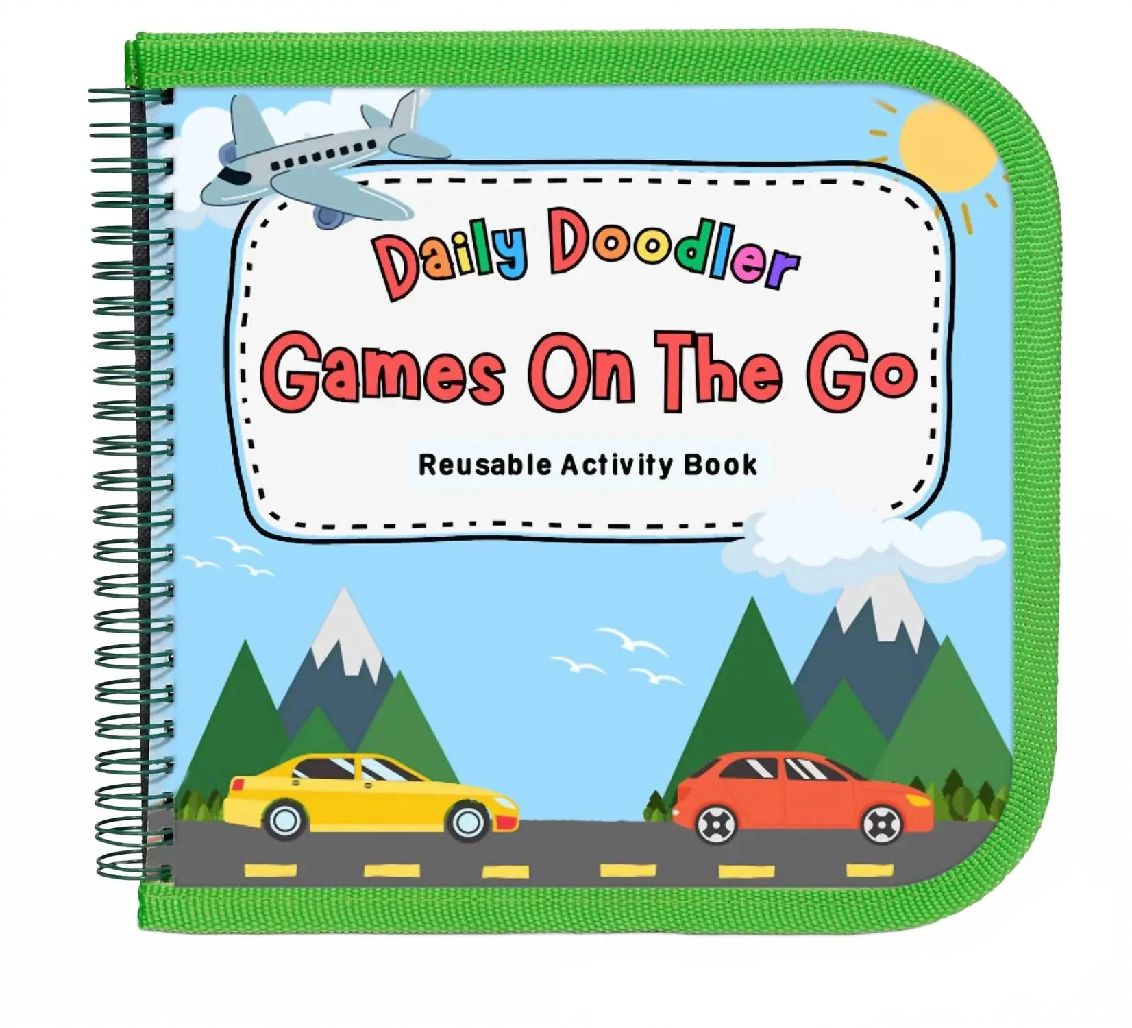Kid's Daily Doodler Reusable Activity Book In Blue Multi - Image 2
