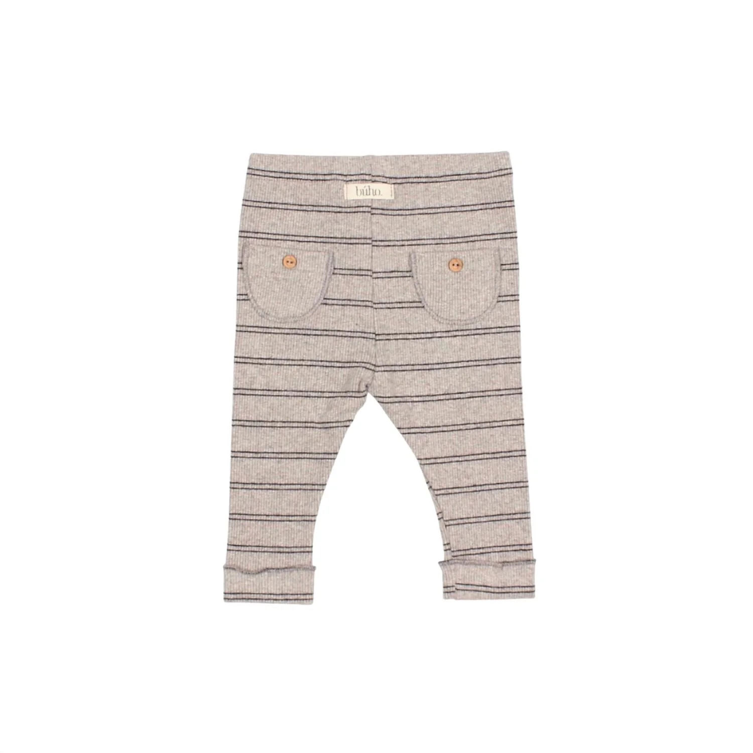 Kid's Soft Rib Pant In Stone Stripe - Image 2