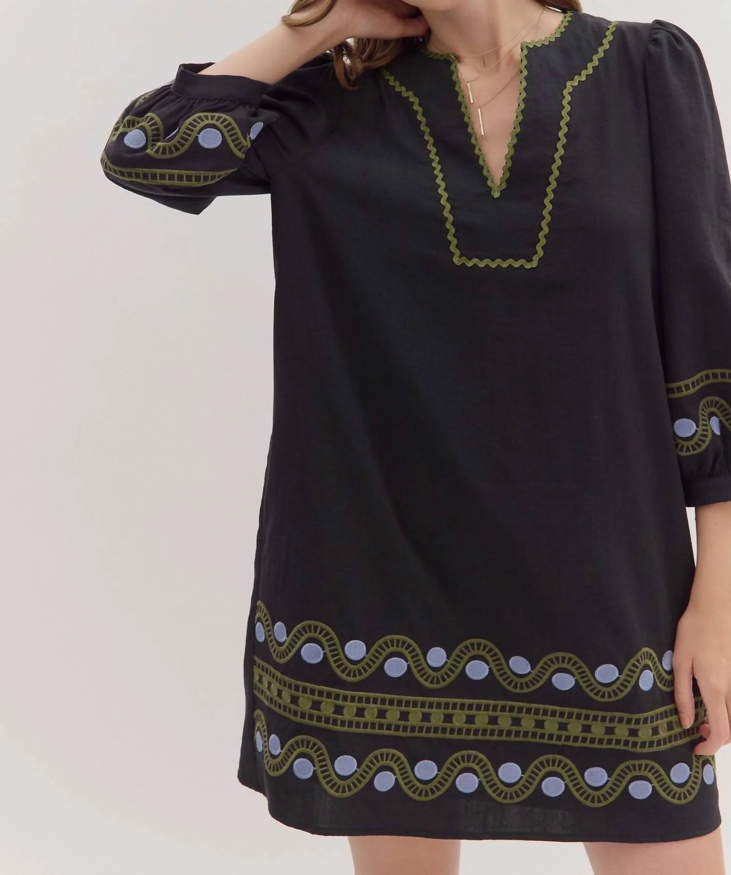 Kirsten Mini Dress In Black - Image 4